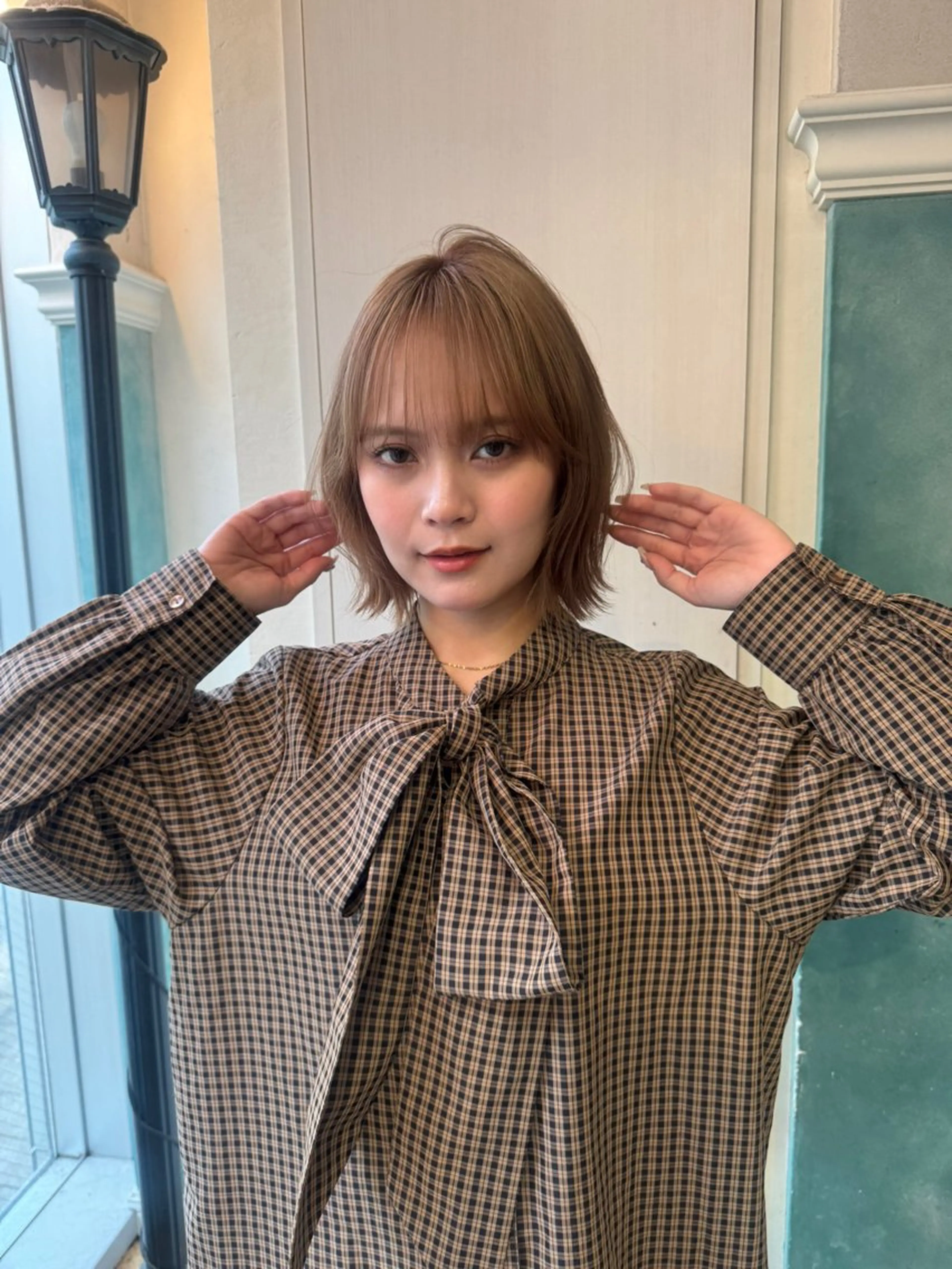 ショート カット ヘアカラー トリートメント ボブ/透明感カラー /艶髪/しなる🌷のヘアスタイル