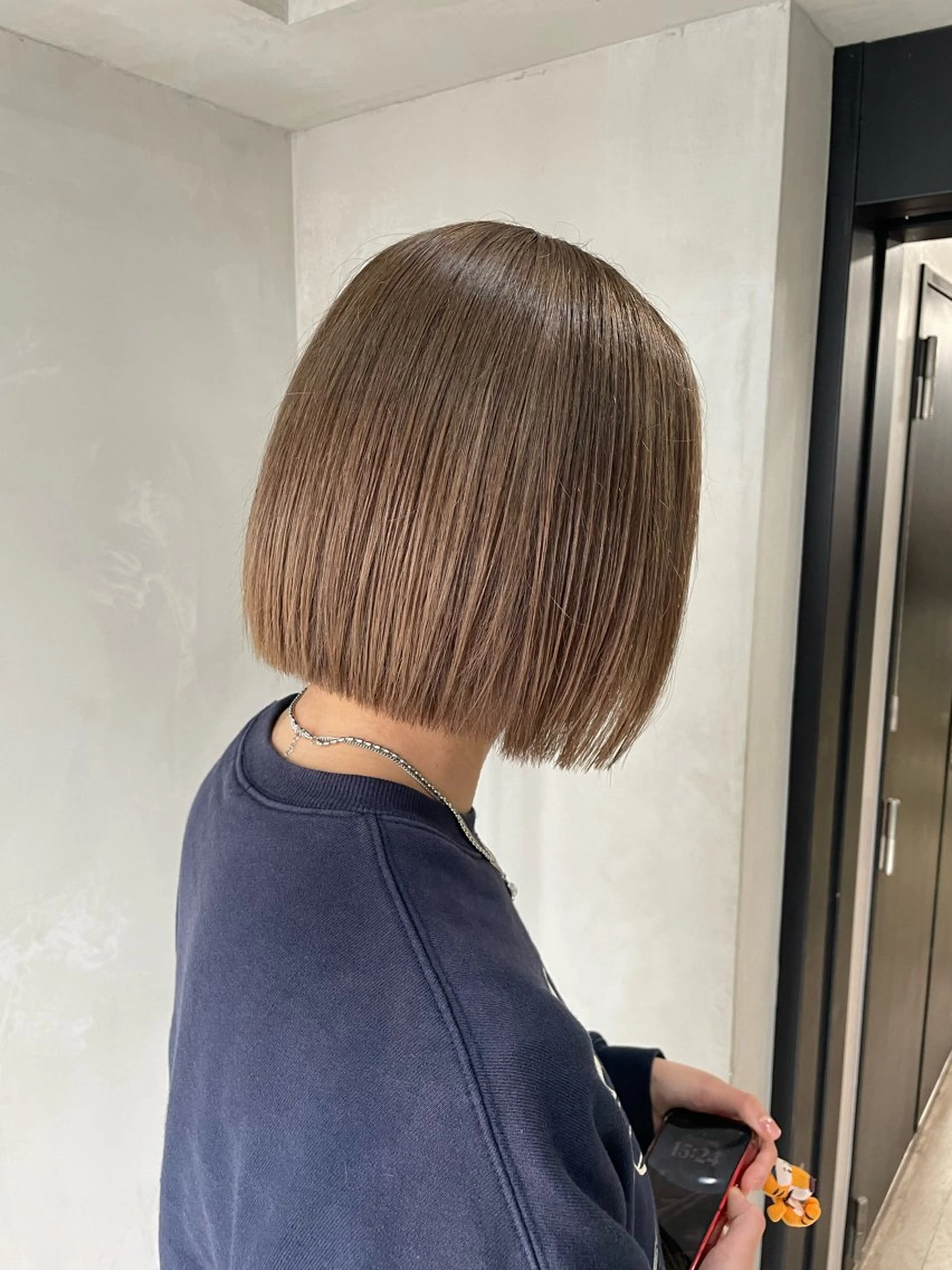 ミディアム 新宿/韓国ヘア/ 髪質改善ストレートのヘアスタイル