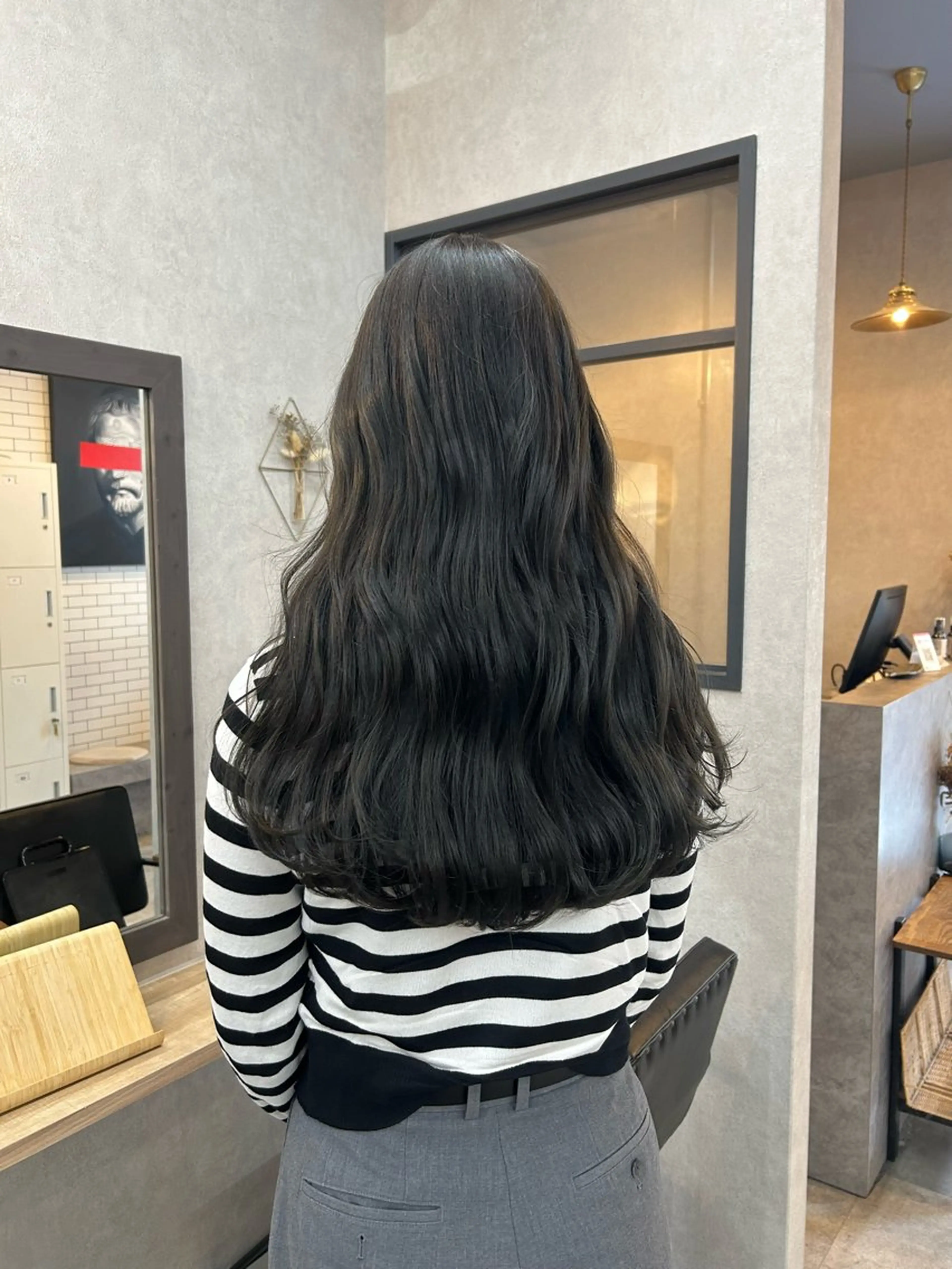 ロング カラー カット ヘアカラー トリートメント いなみね はるきのヘアスタイル