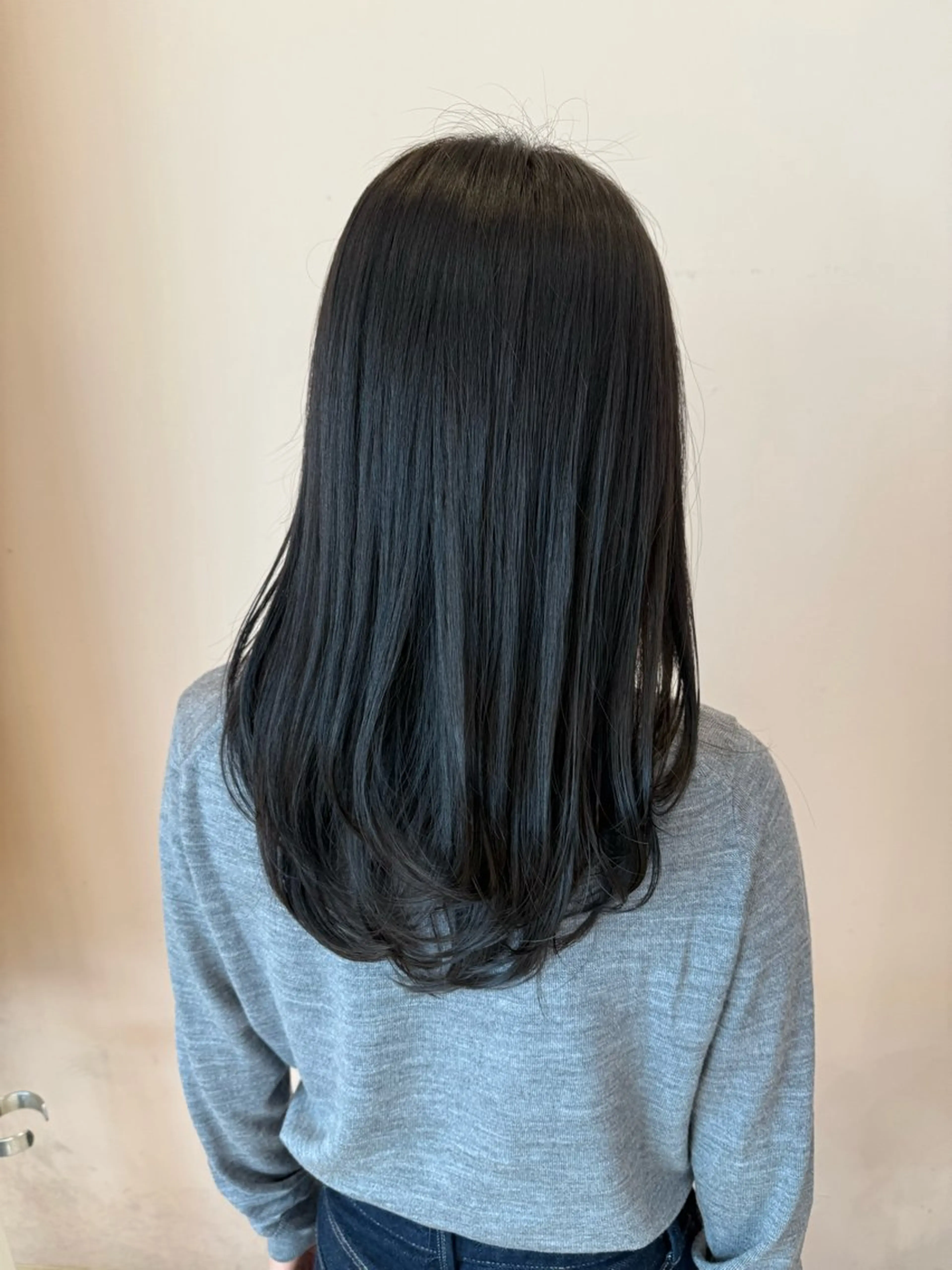 セミロング カラー 透明感カラー レイヤーカット カット 鈴木 二依奈のヘアスタイル
