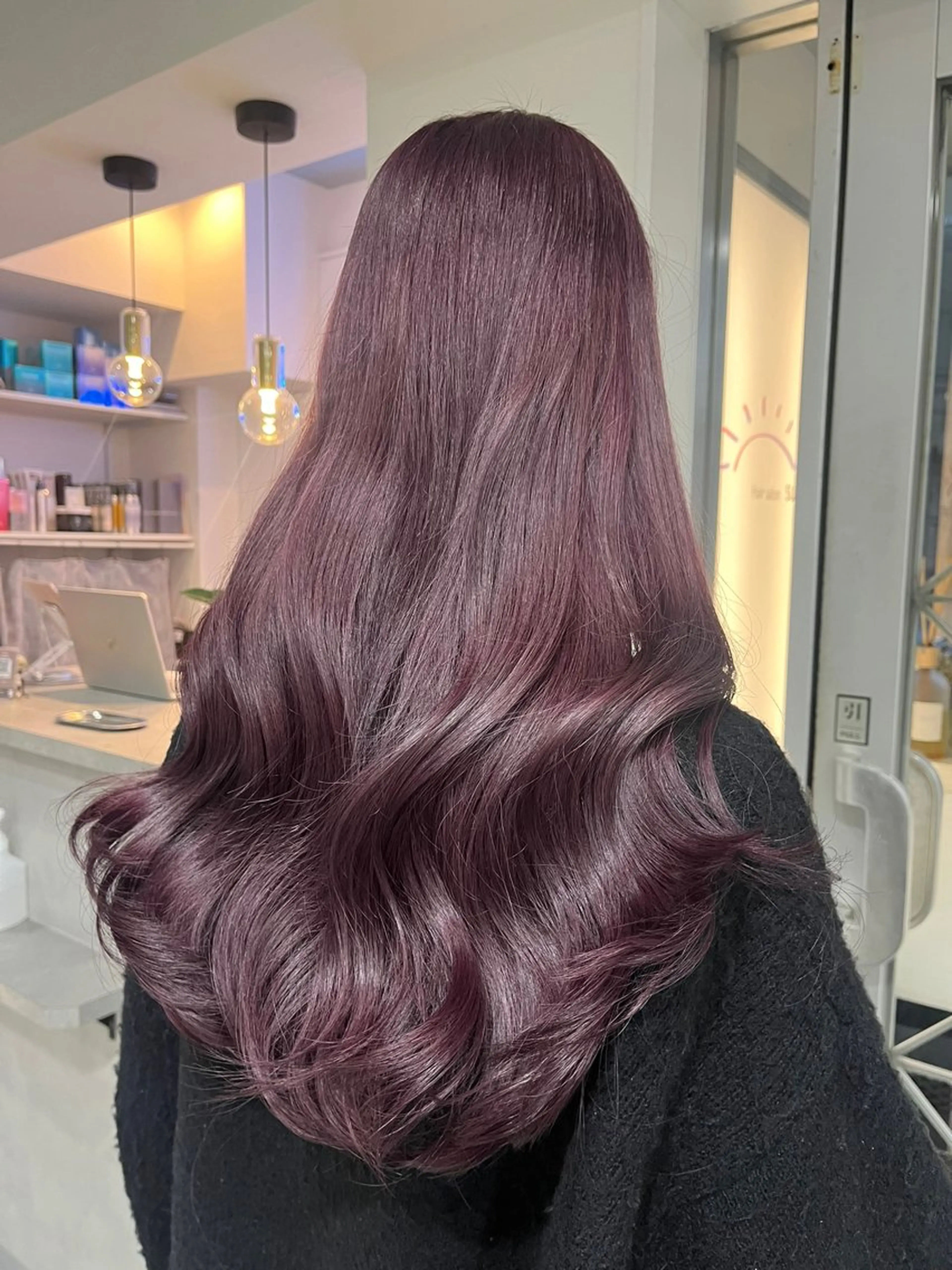 ロング カラー ブリーチ カシス ヘアカラー トリートメント sunny. マコトのヘアスタイル