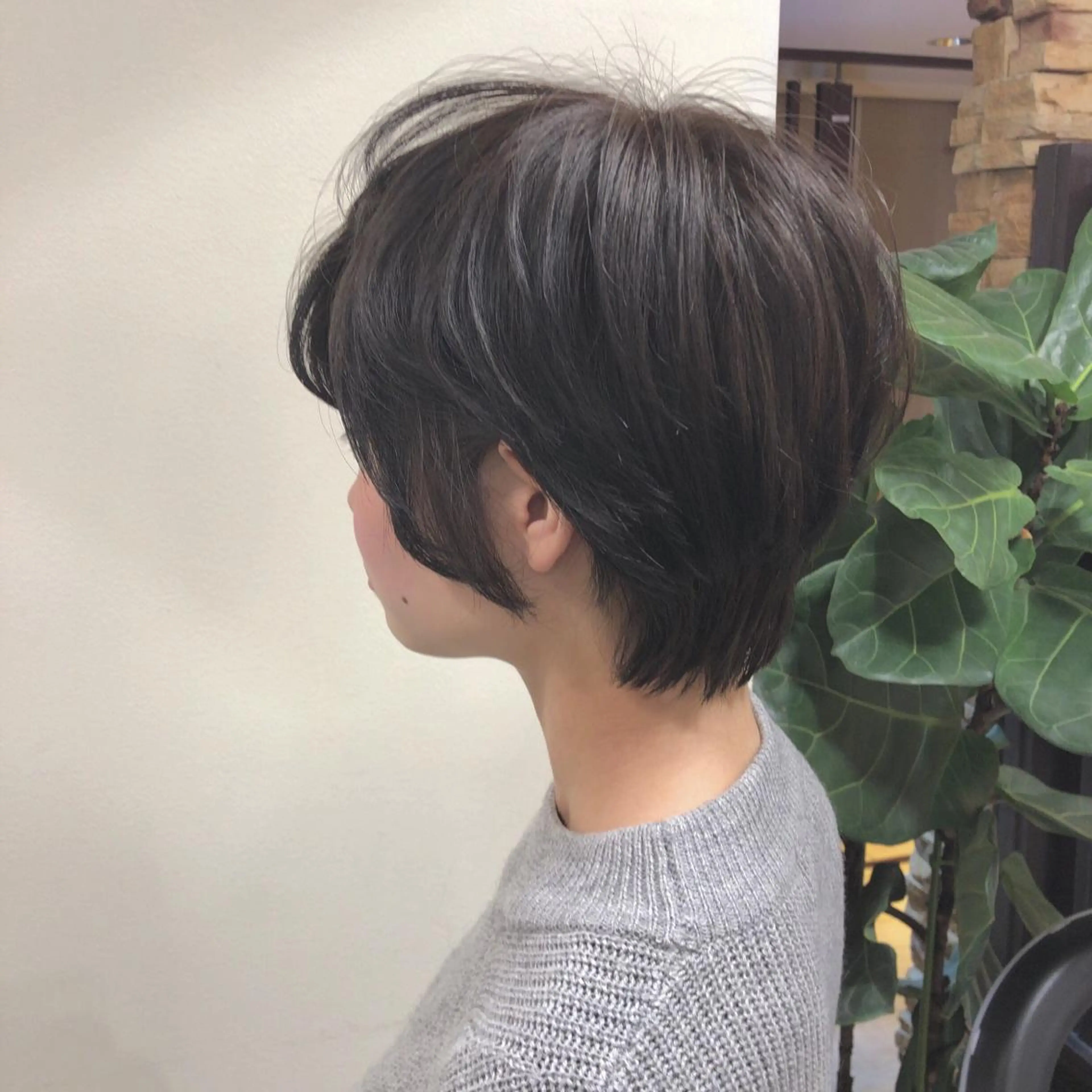 ショート カラー 顔周りの垢抜けヘア 立山あいりのヘアスタイル