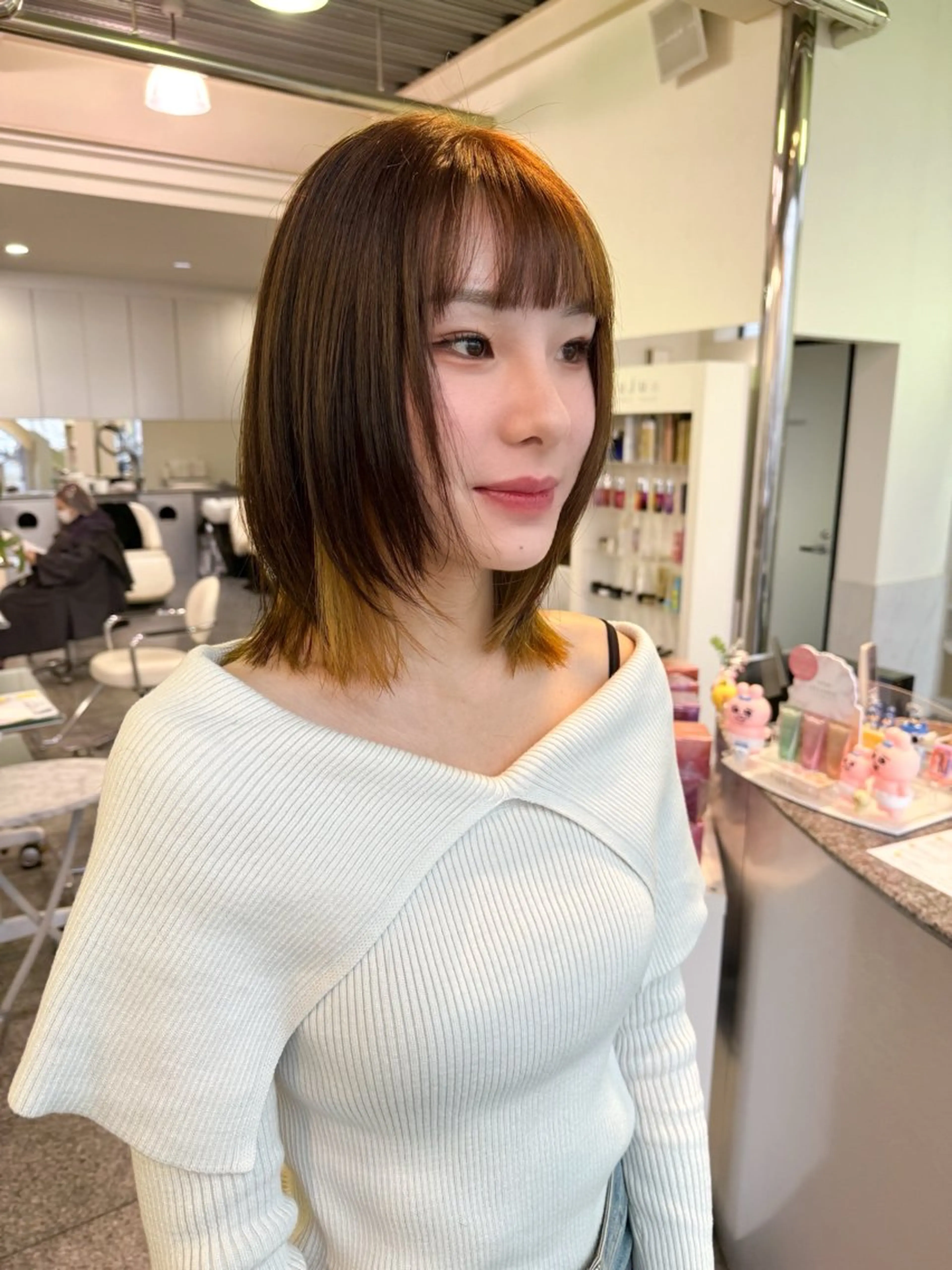 ミディアム カラー レイヤーカット 🫧ヒシダアキ taboo.i🫧のヘアスタイル