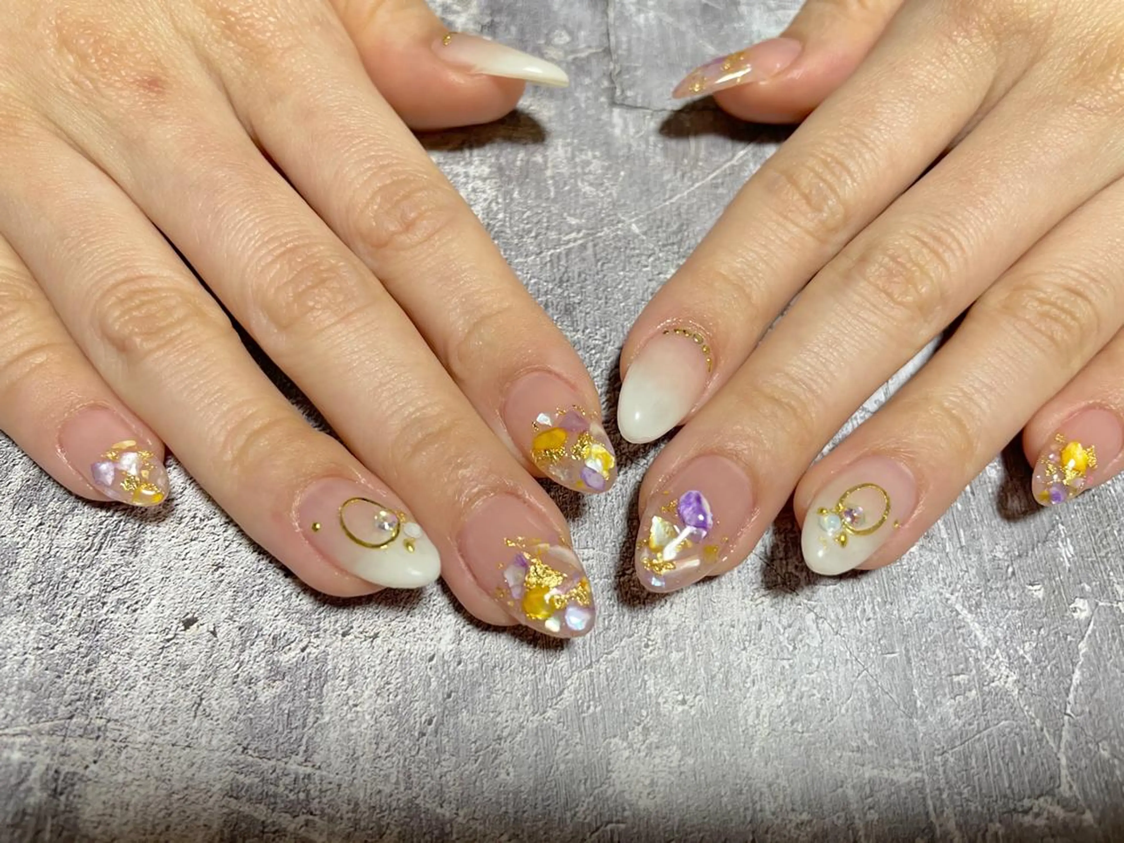 セミロング ハンドネイル ハンドケア 大田 美笛香のネイルデザイン