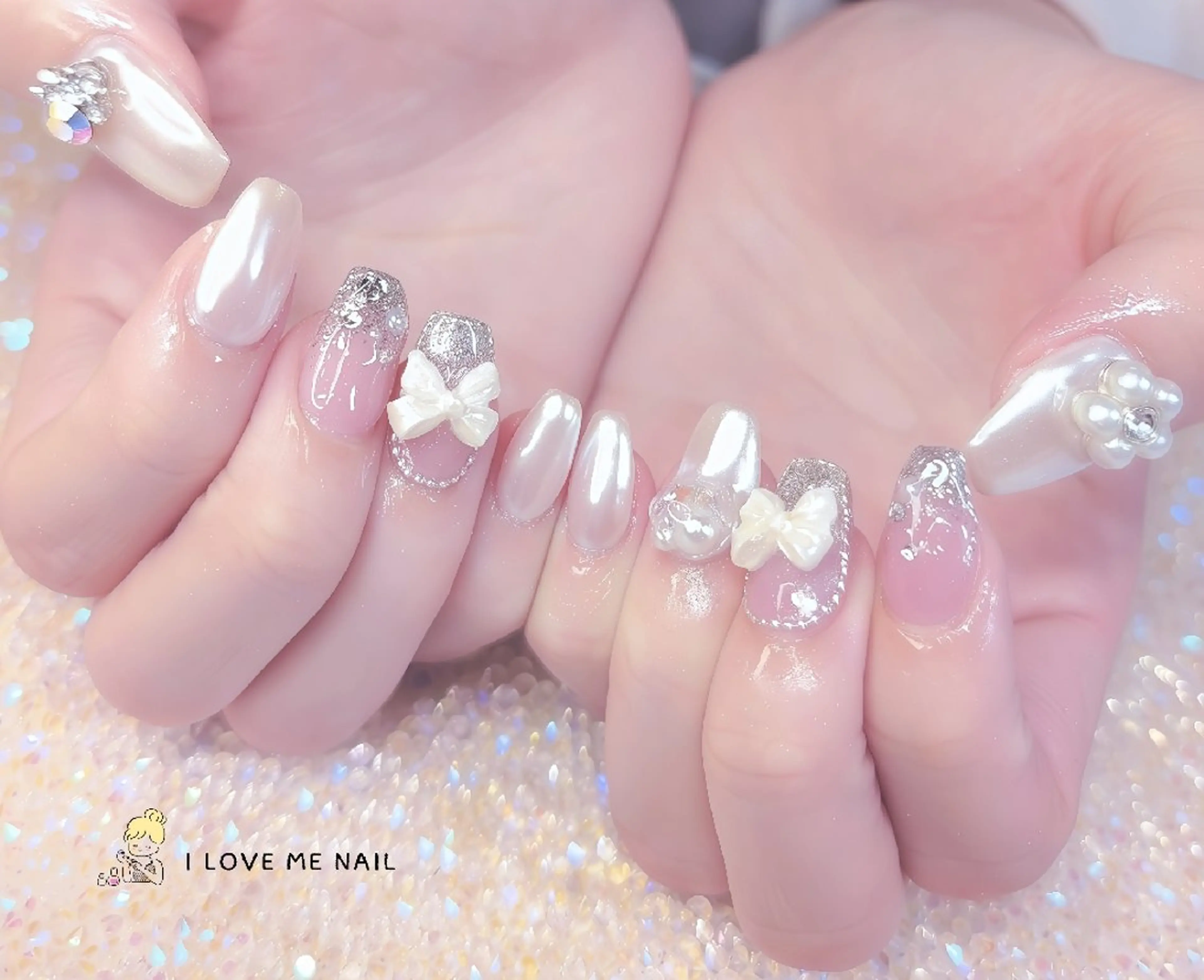 ネイル 長さ出し ジェルネイル 韓国ネイル マグネットネイル ニュアンスネイル ハンドネイル I LOVE ME NAIL.｡.:*♡のネイルデザイン