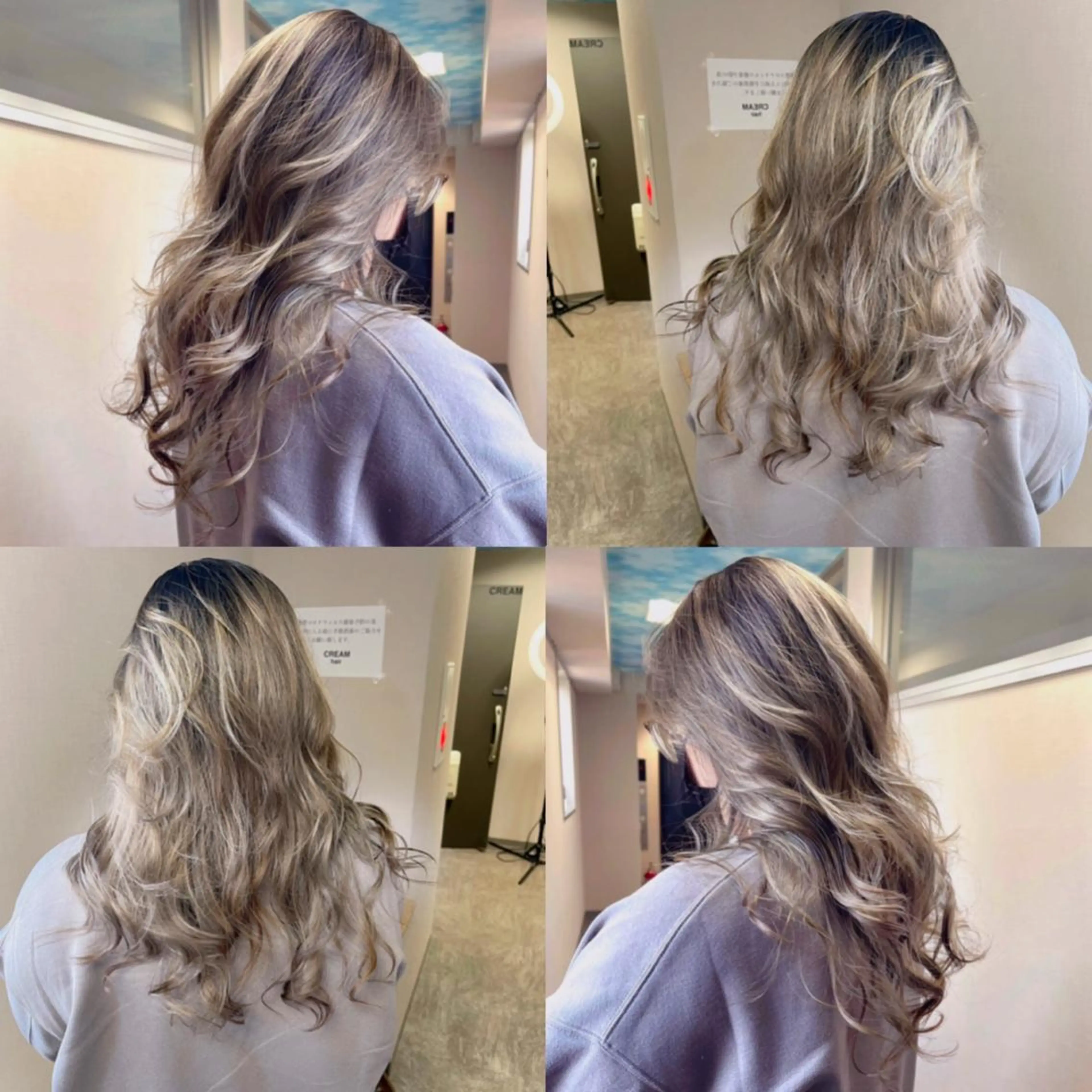 ロング カラー バレイヤージュ 外国人風カラー レイヤーカット トリートメント 松井那津子 /ハイライトブリーチのヘアスタイル