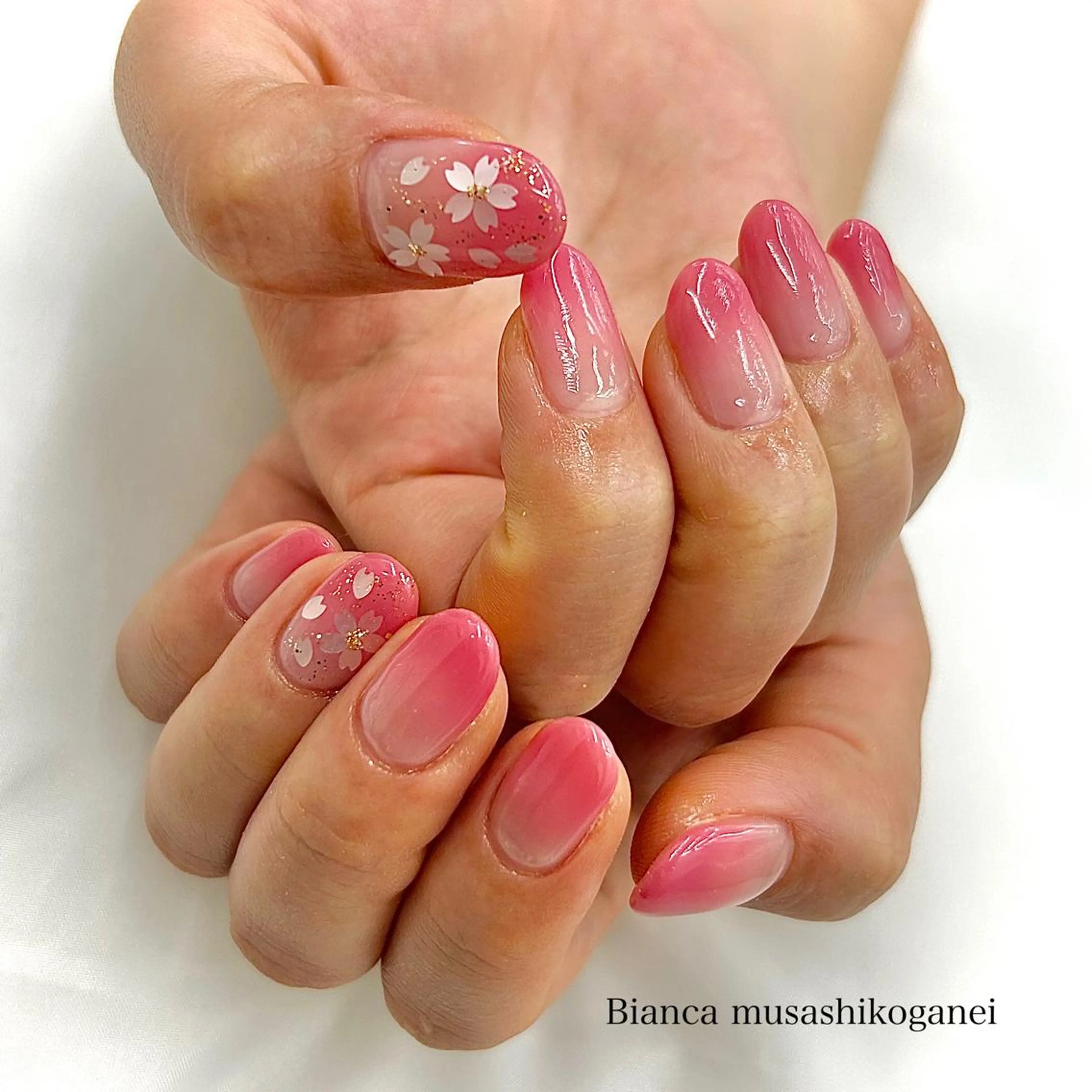 ネイル 桜ネイル Bianca 武蔵小金井　ほしののネイルデザイン