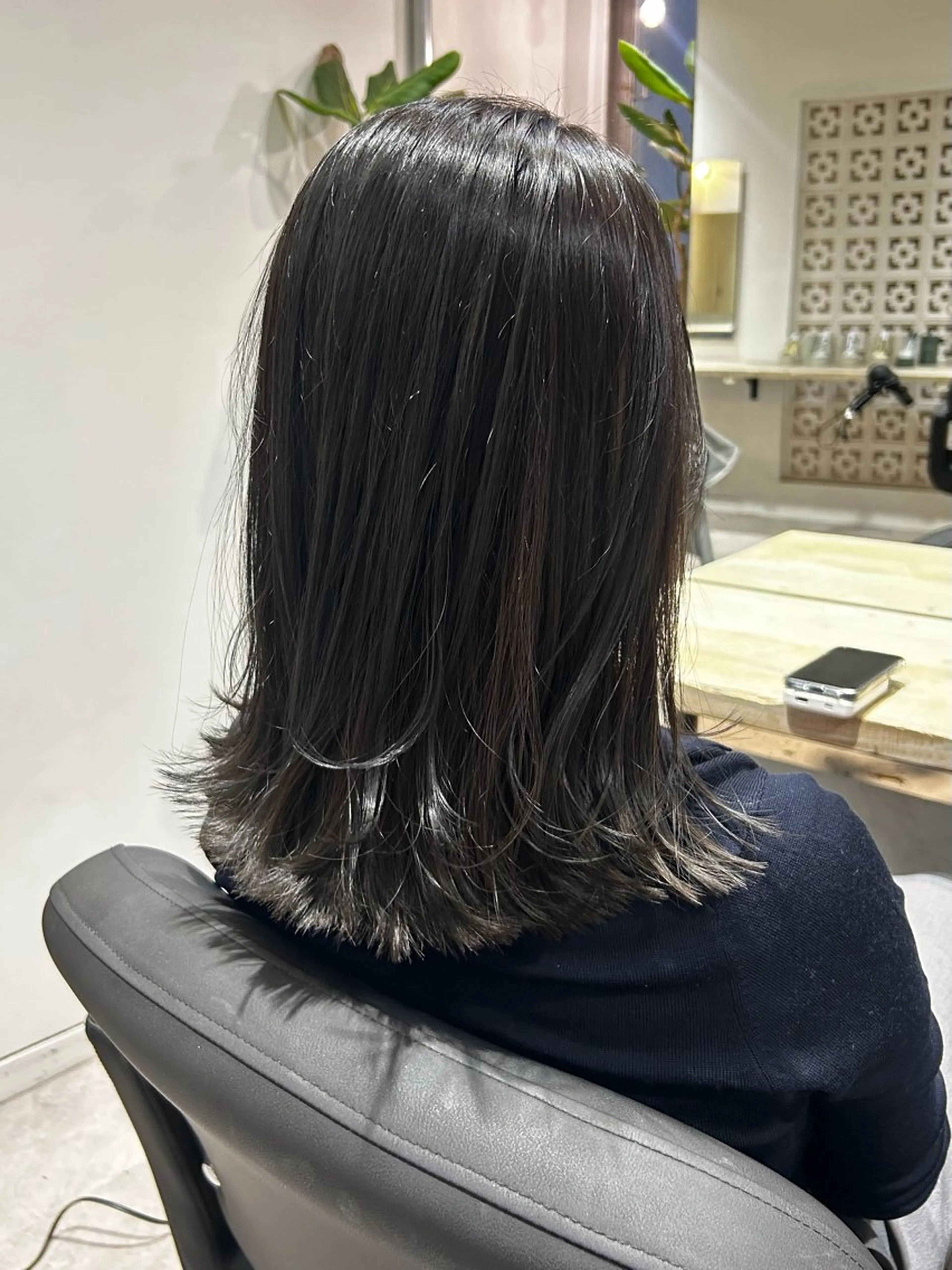 ミディアム ヘアカラー トリートメント SAHO /縮毛矯正 /オリーブ🌿のヘアスタイル