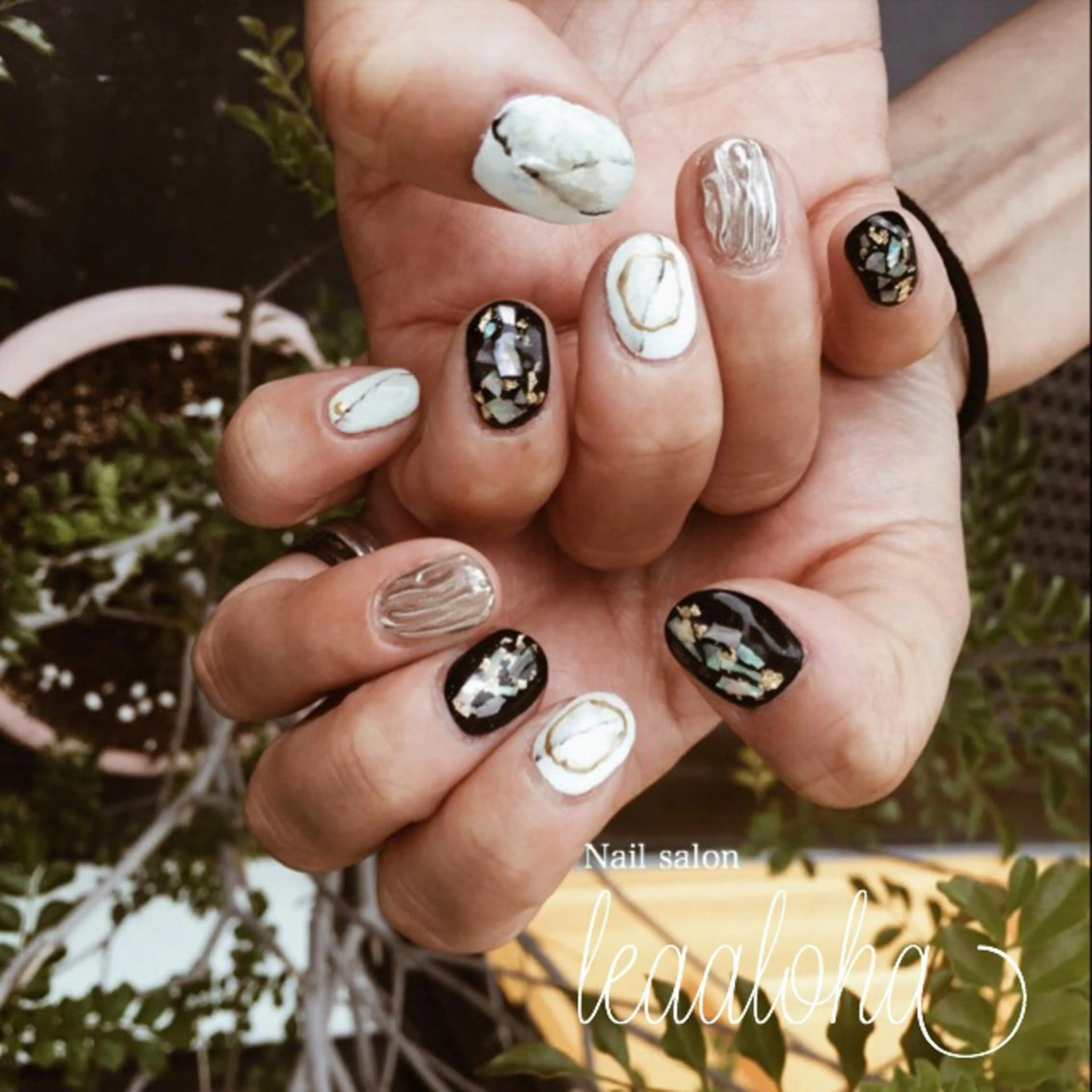 ネイル アートネイル ブラウン クリアネイル フットネイル ジェルネイル ハンドネイル leaaloha　byBROWN HAIR所属・レアアロハ宇都宮 /ネイル.スクールのネイルデザイン