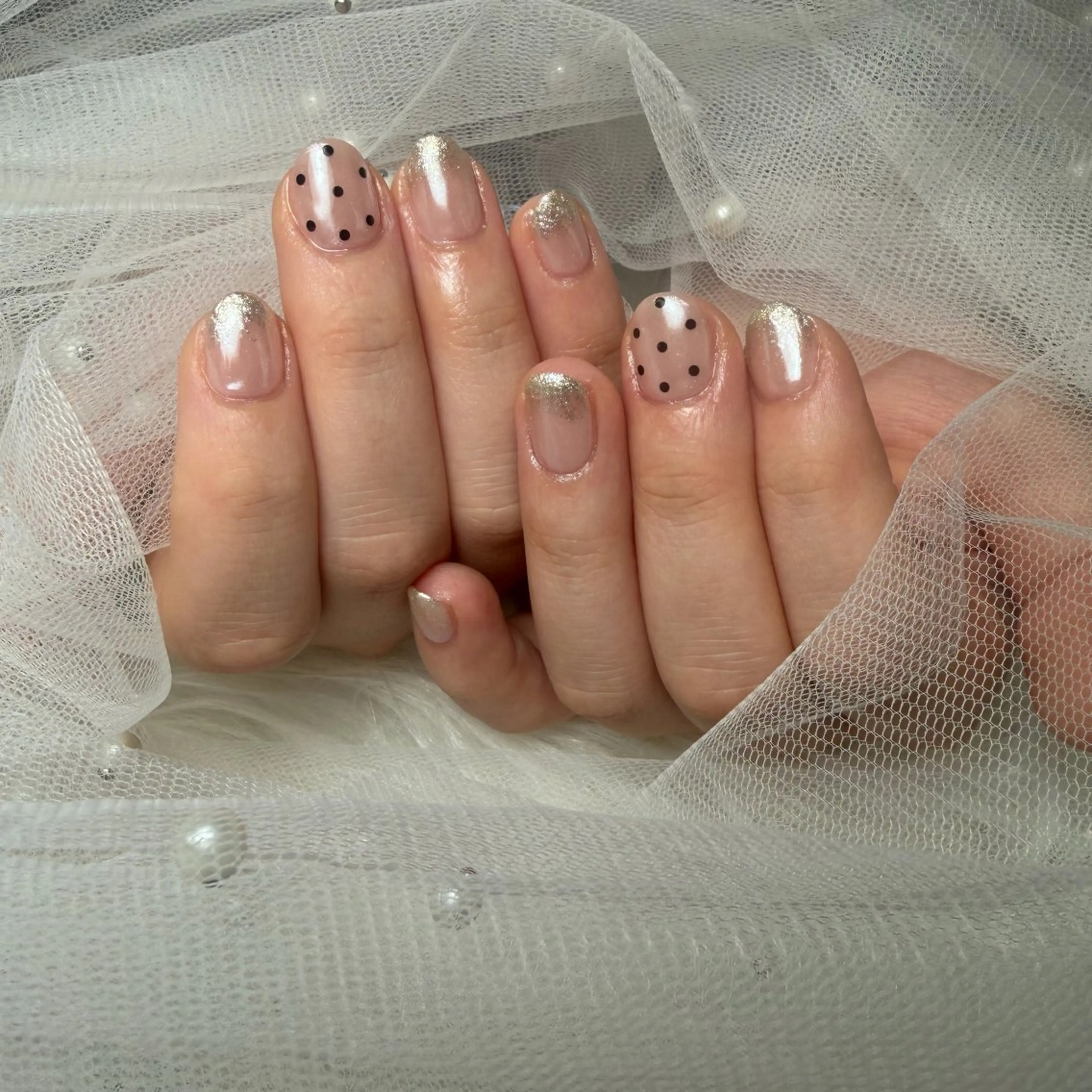 ネイル ショートネイル 岸 麗佳のネイルデザイン