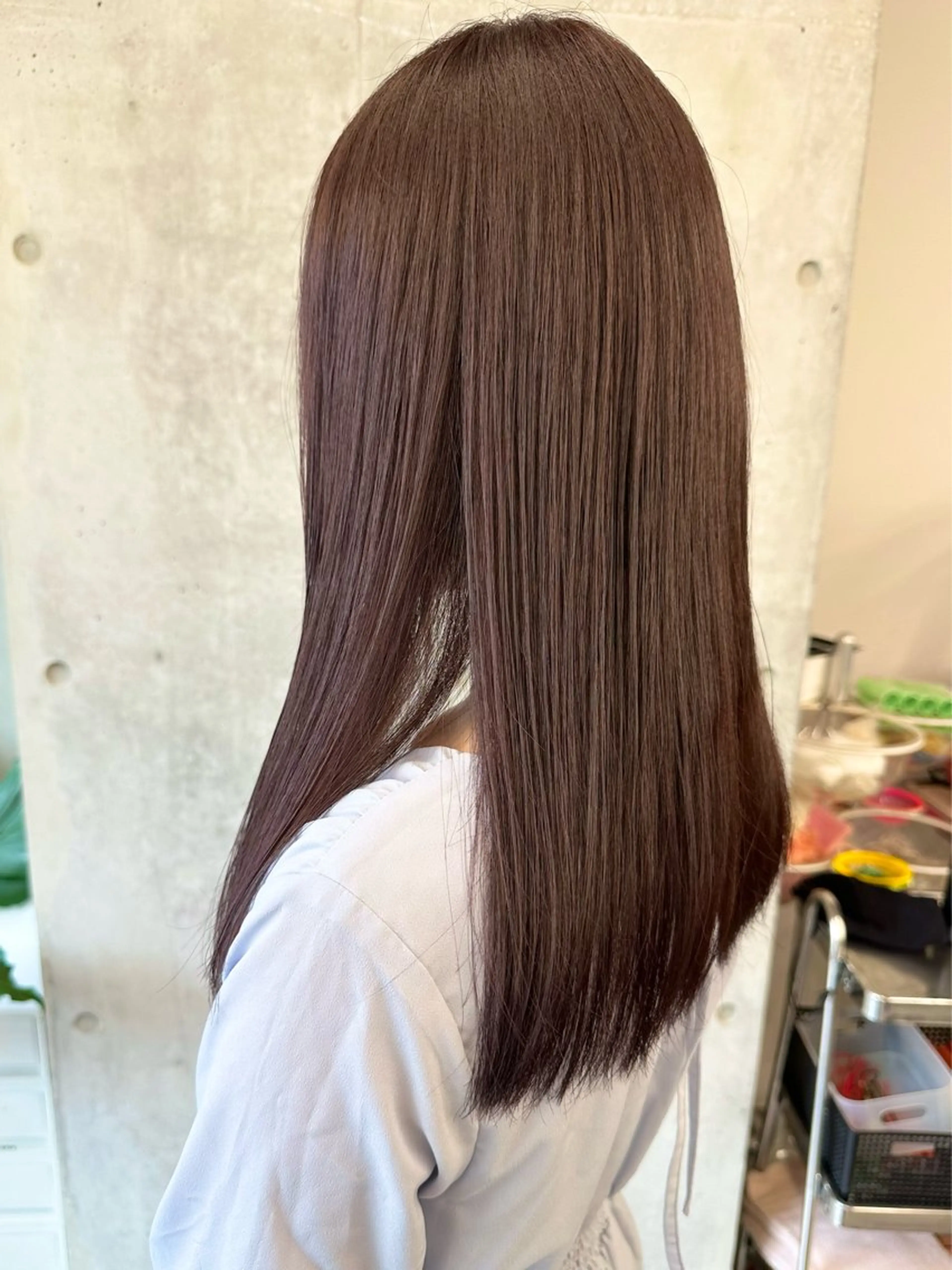 セミロング カラー カット ヘッドスパ ボブ/ゆるふわ ボブパーマ/とういのヘアスタイル