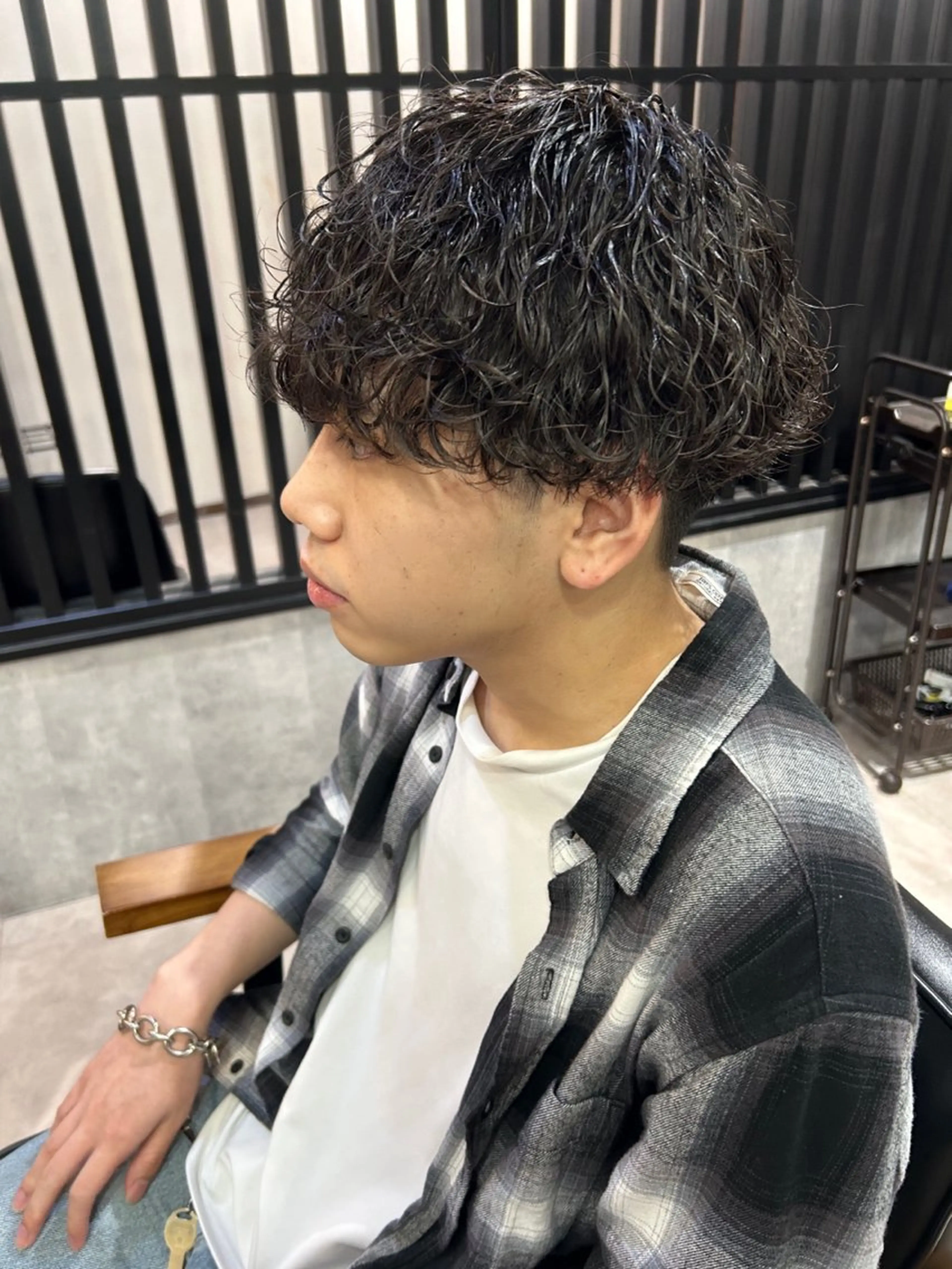 ショート パーマ メンズ カット パーマ トリートメント メンズパーマ特化 勝毛広貴のヘアスタイル