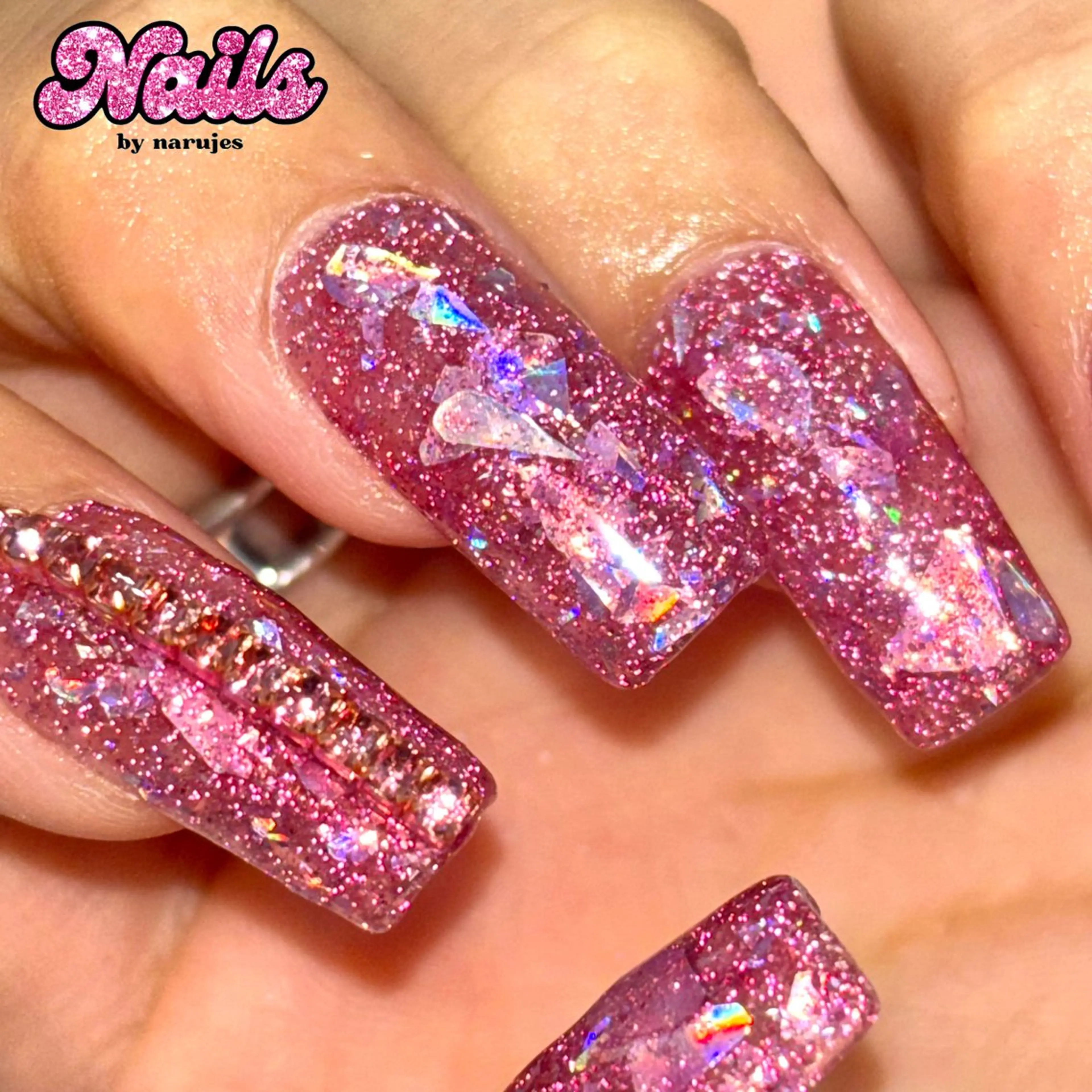 ネイル ロングネイル ギャルネイル🧸💖 narujesのネイルデザイン