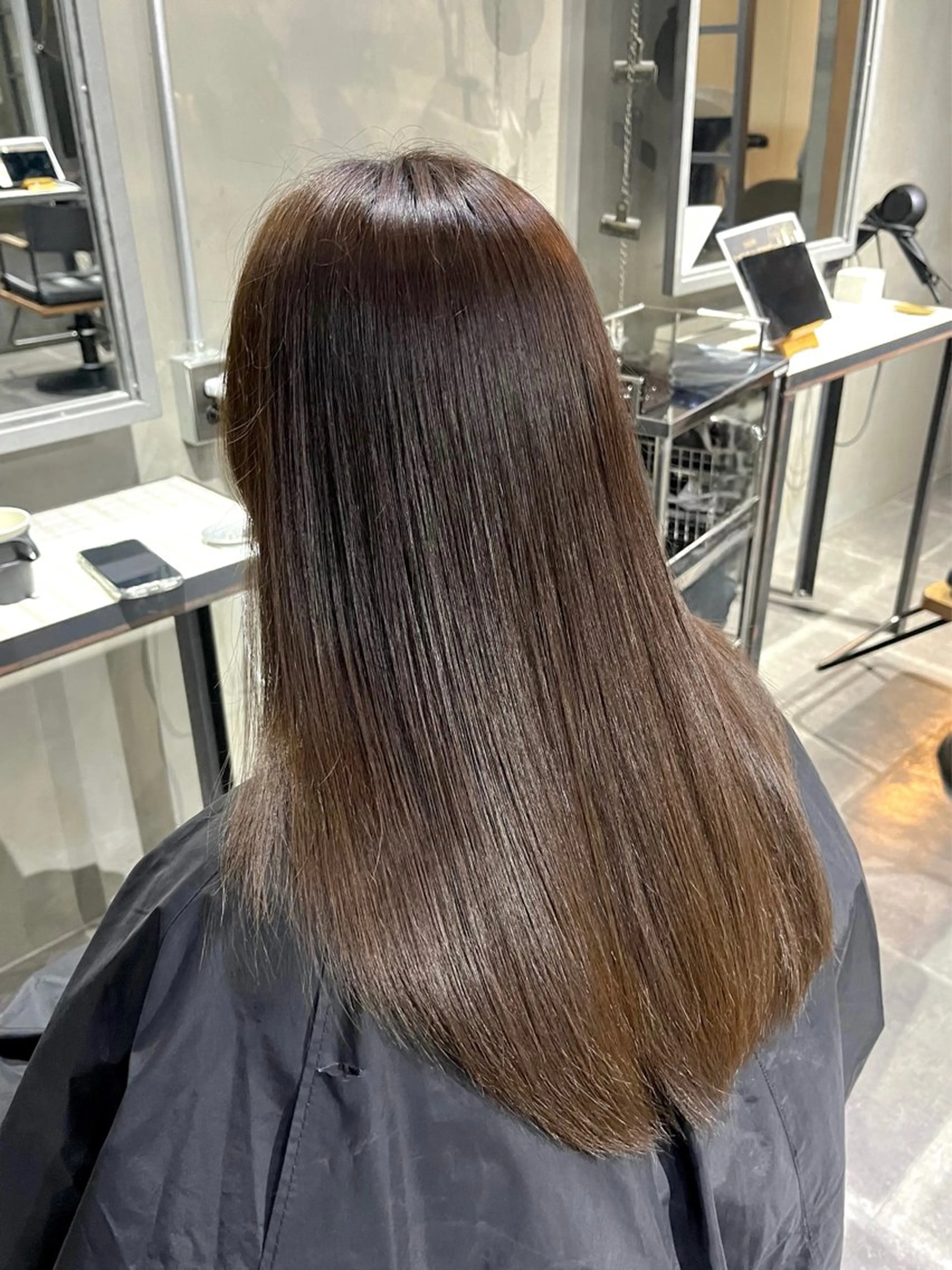 セミロング カラー ベージュカラー 透明感カラー オリーブベージュ ヘアカラー トリートメント 透明感♥韓国ヘア HINAのヘアスタイル