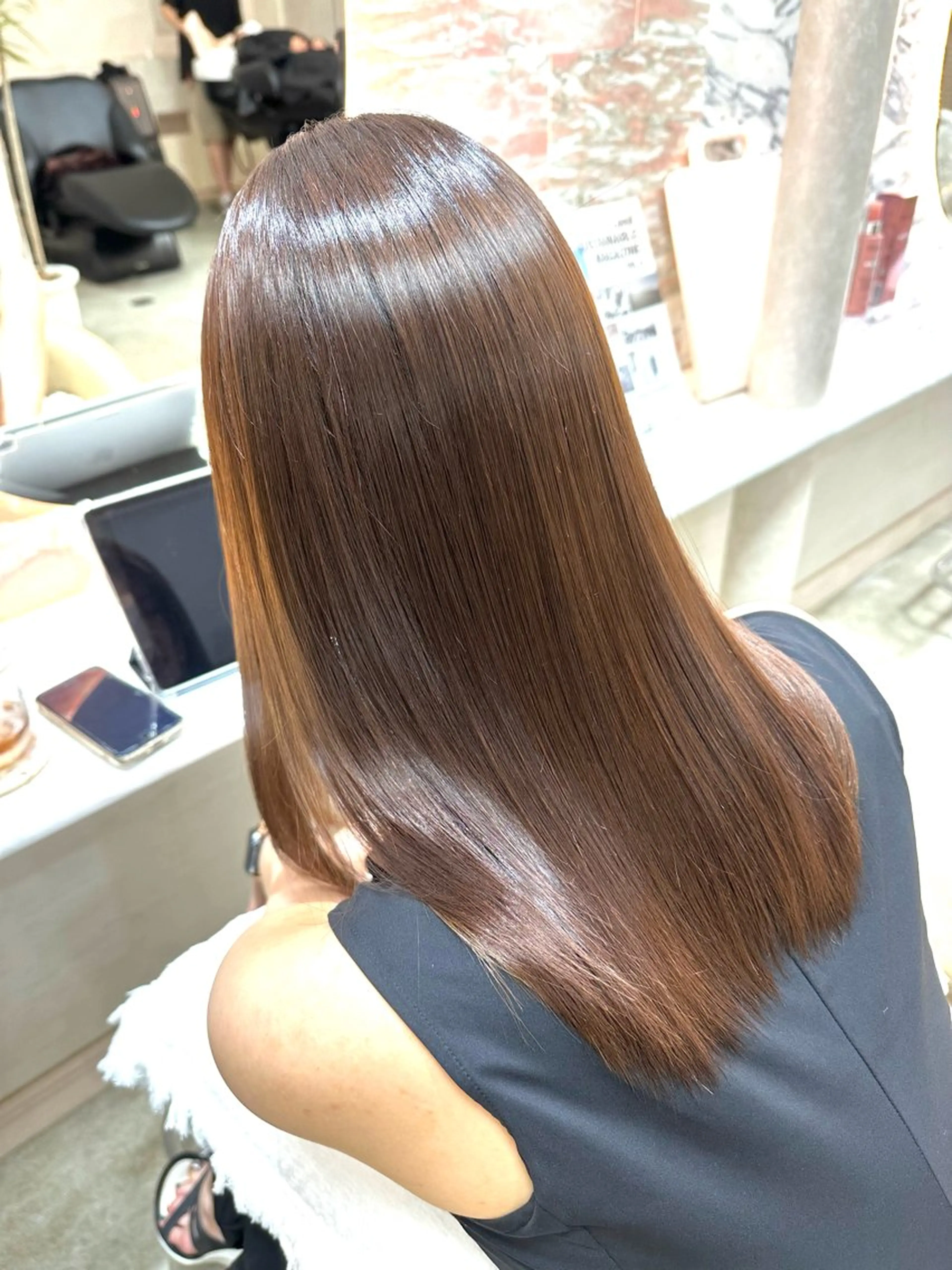 ミディアム 髪質改善 韓国風ヘア 縮毛矯正 トリートメント 【代表】 高瀬慎也/縮毛矯正のヘアスタイル