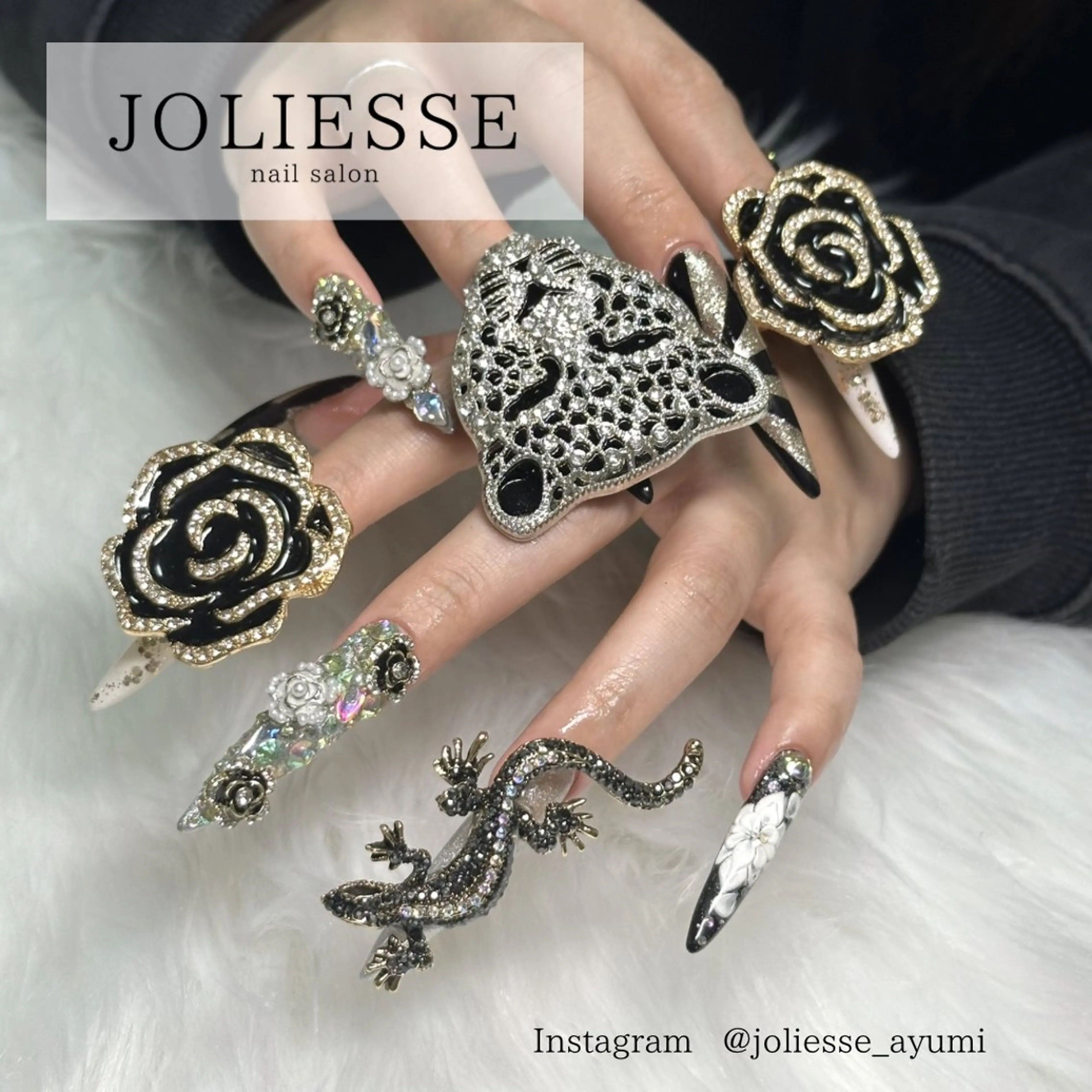ロング ハンドネイル JOLIESSE Ayumiのネイルデザイン