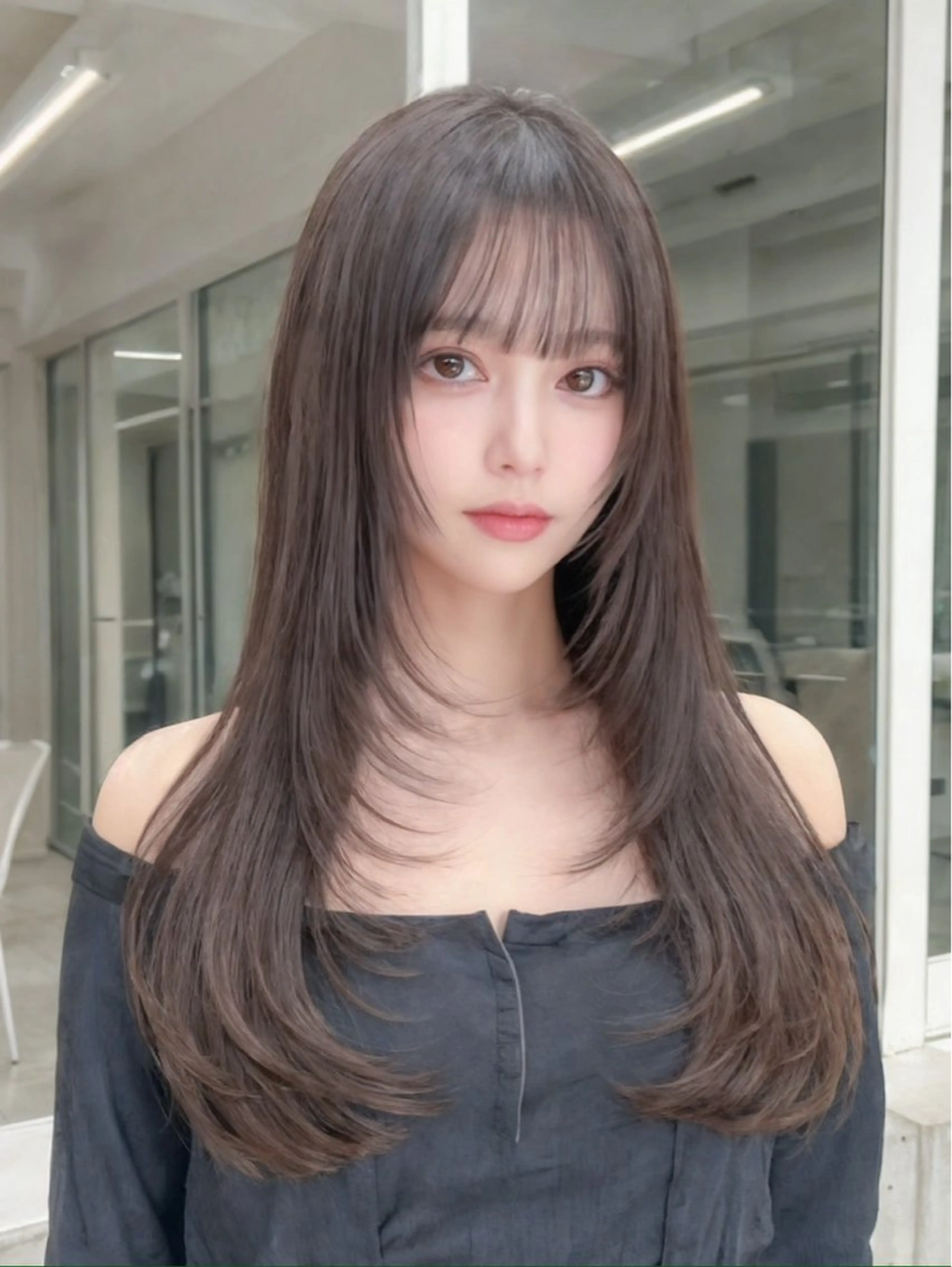 韓国風カット💇‍♀️(シャンプー、スタイリング込)の写真