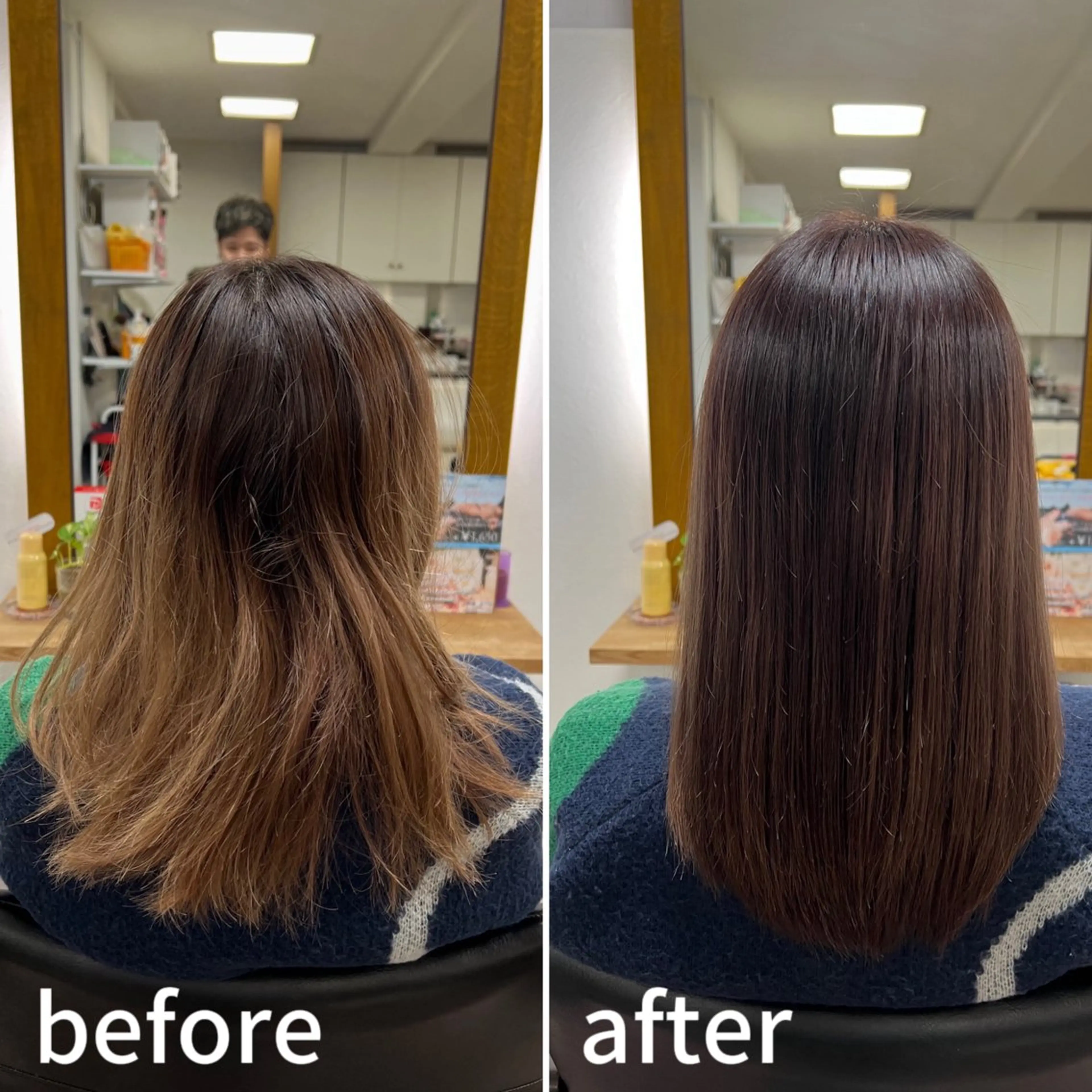 セミロング 髪質改善/マツパ 垢抜け透明カラー衣笠のヘアスタイル