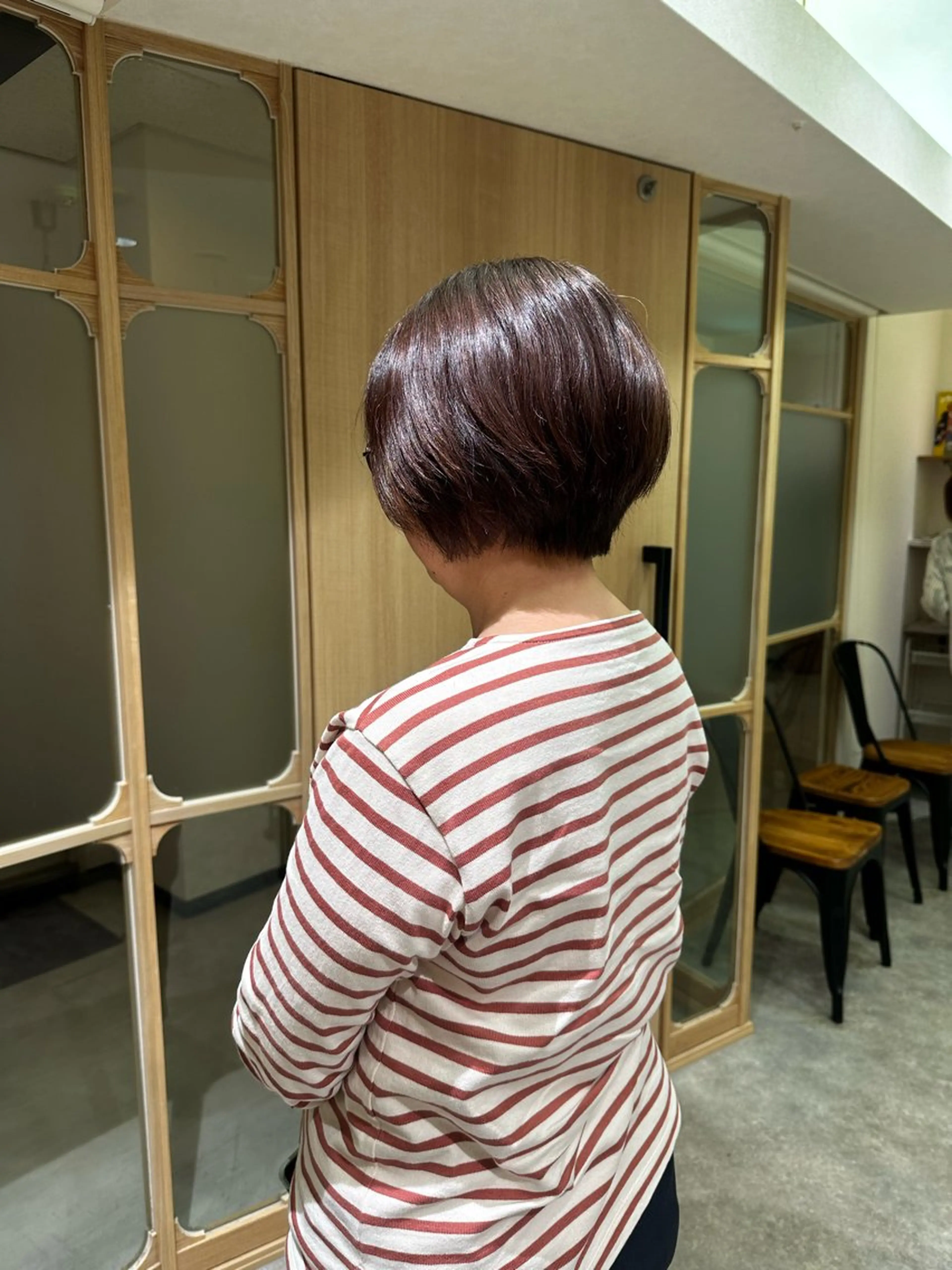 カラー ショートボブ ボブ 和泉市／mahae 吉田のヘアスタイル