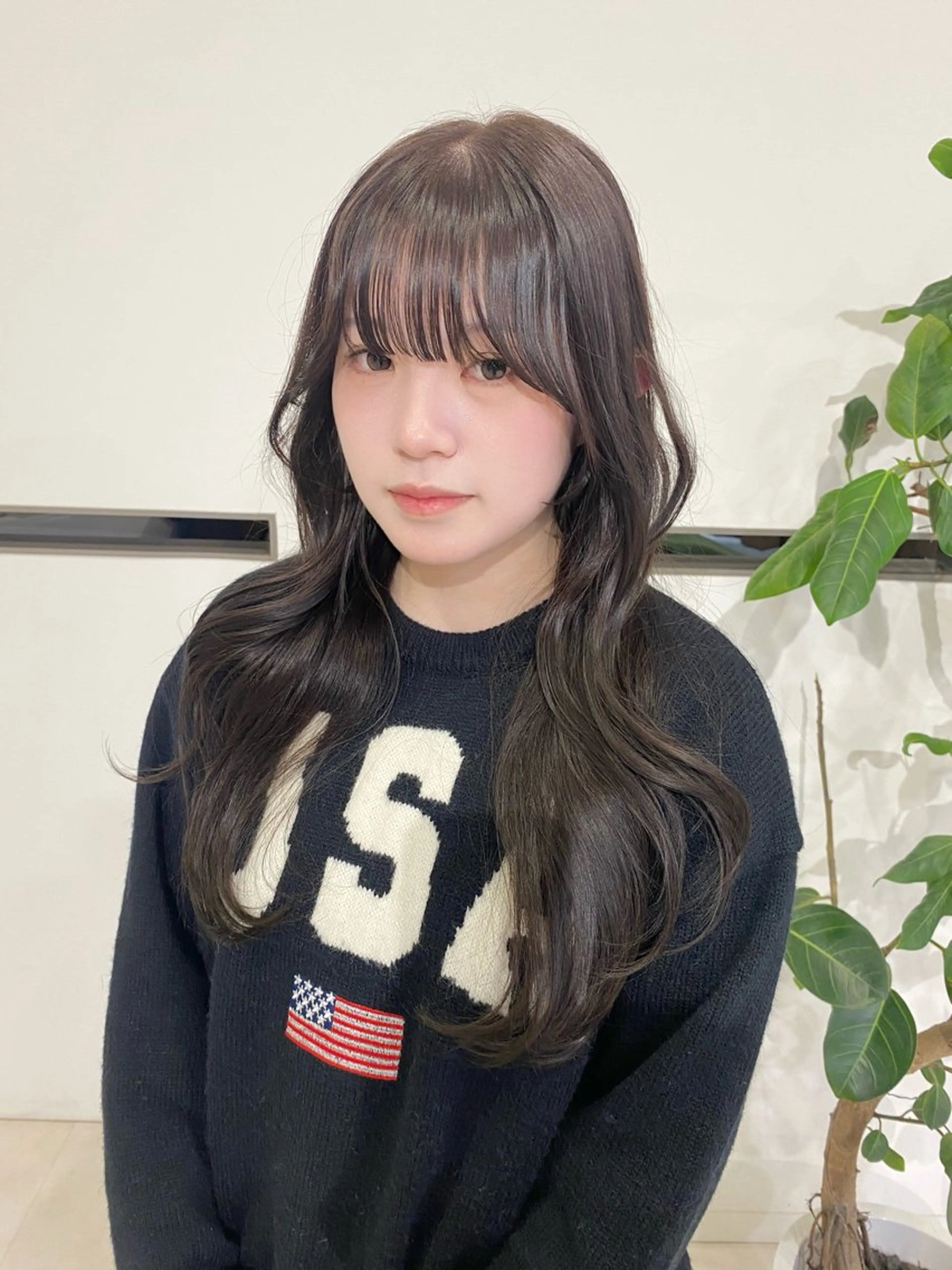ロング カラー ブリーチ ダブルカラー グレージュ ブリーチなしカラー ヘアカラー annuy 🩶るのんのヘアスタイル