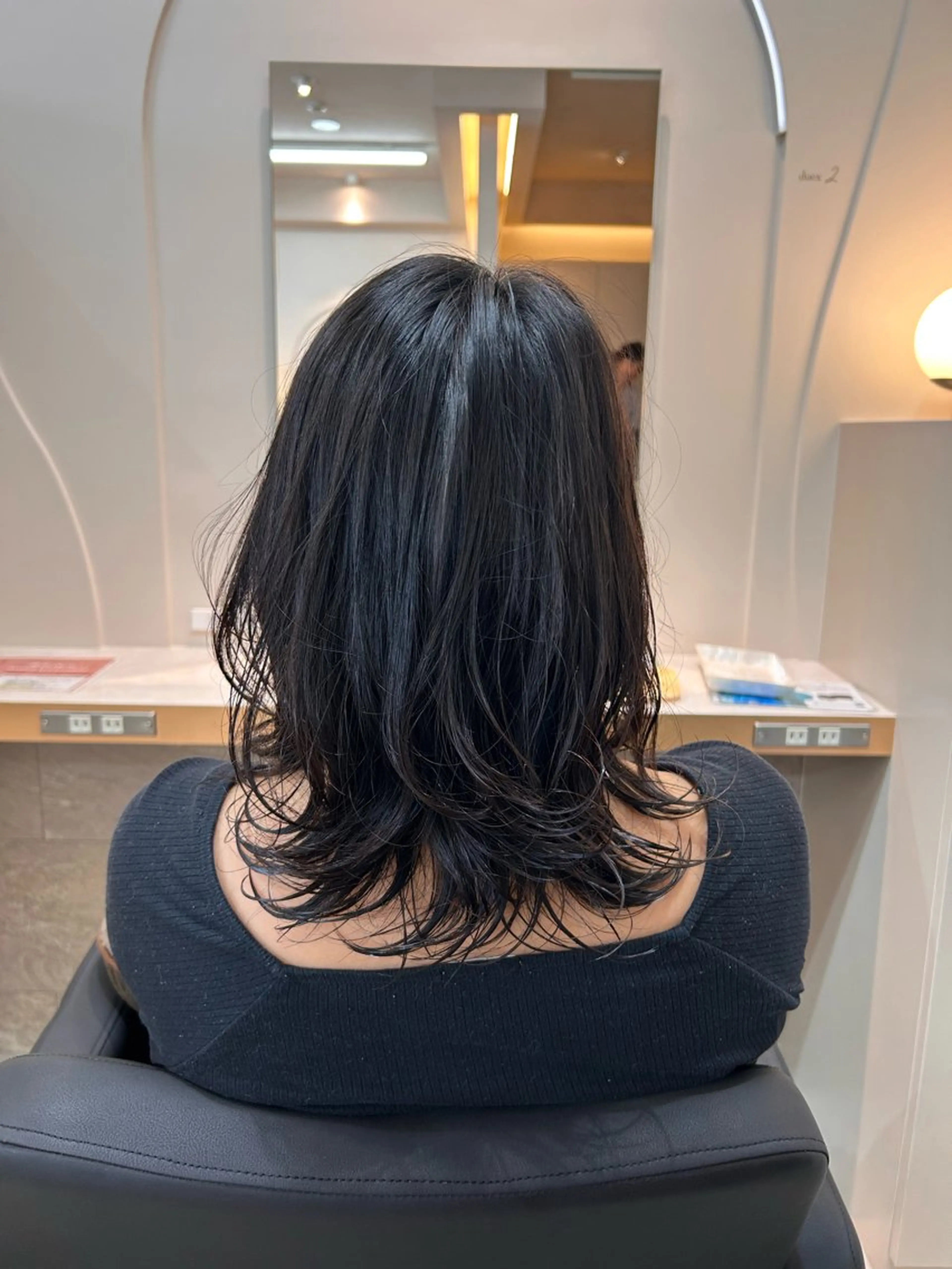 ミディアム ミディアムパーマ レイヤーカット カット パーマ roan宗像店 Megumiのヘアスタイル