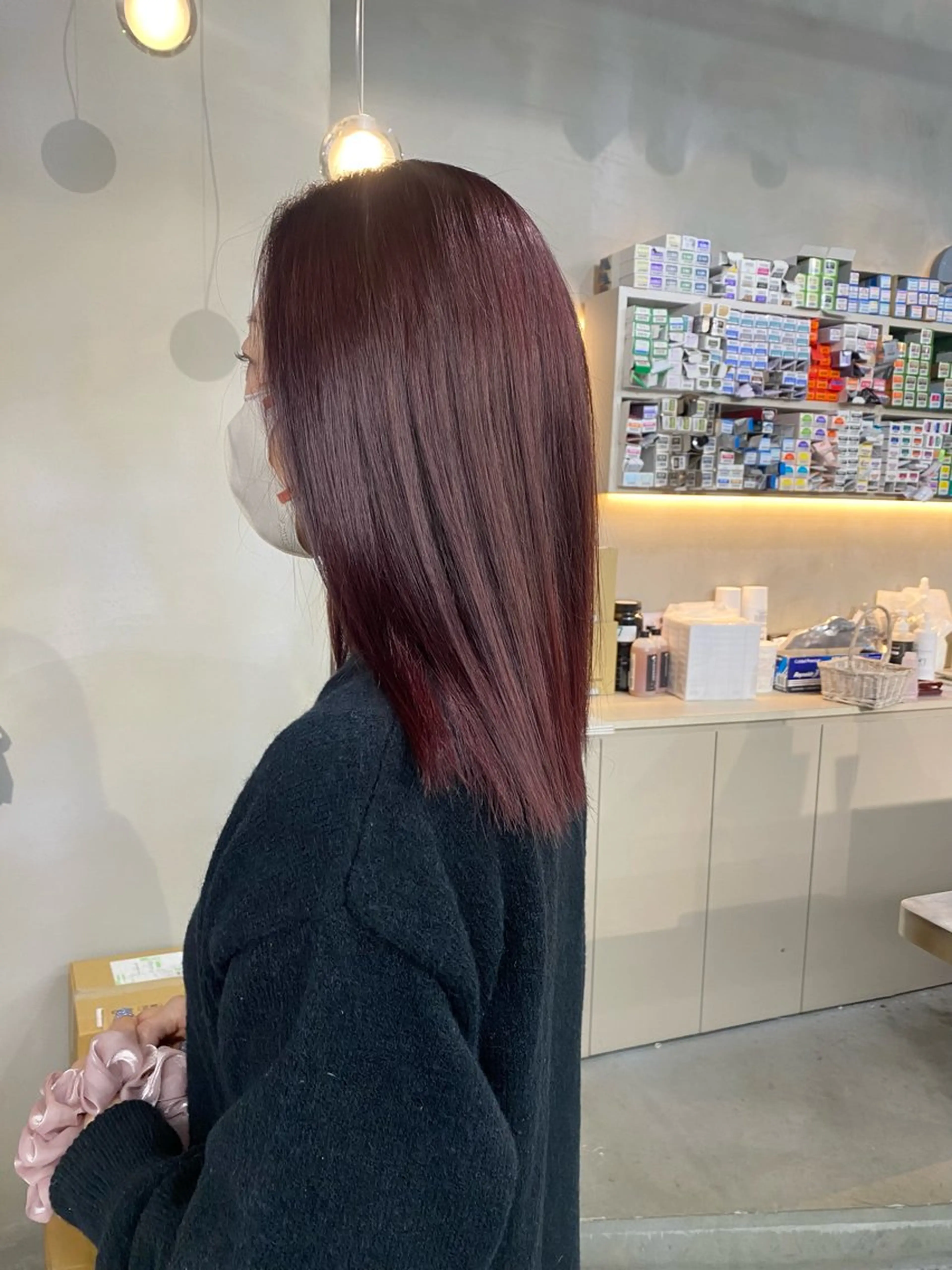 ミディアム カラー ヘアカラー トリートメント 前橋 姫奈のヘアスタイル