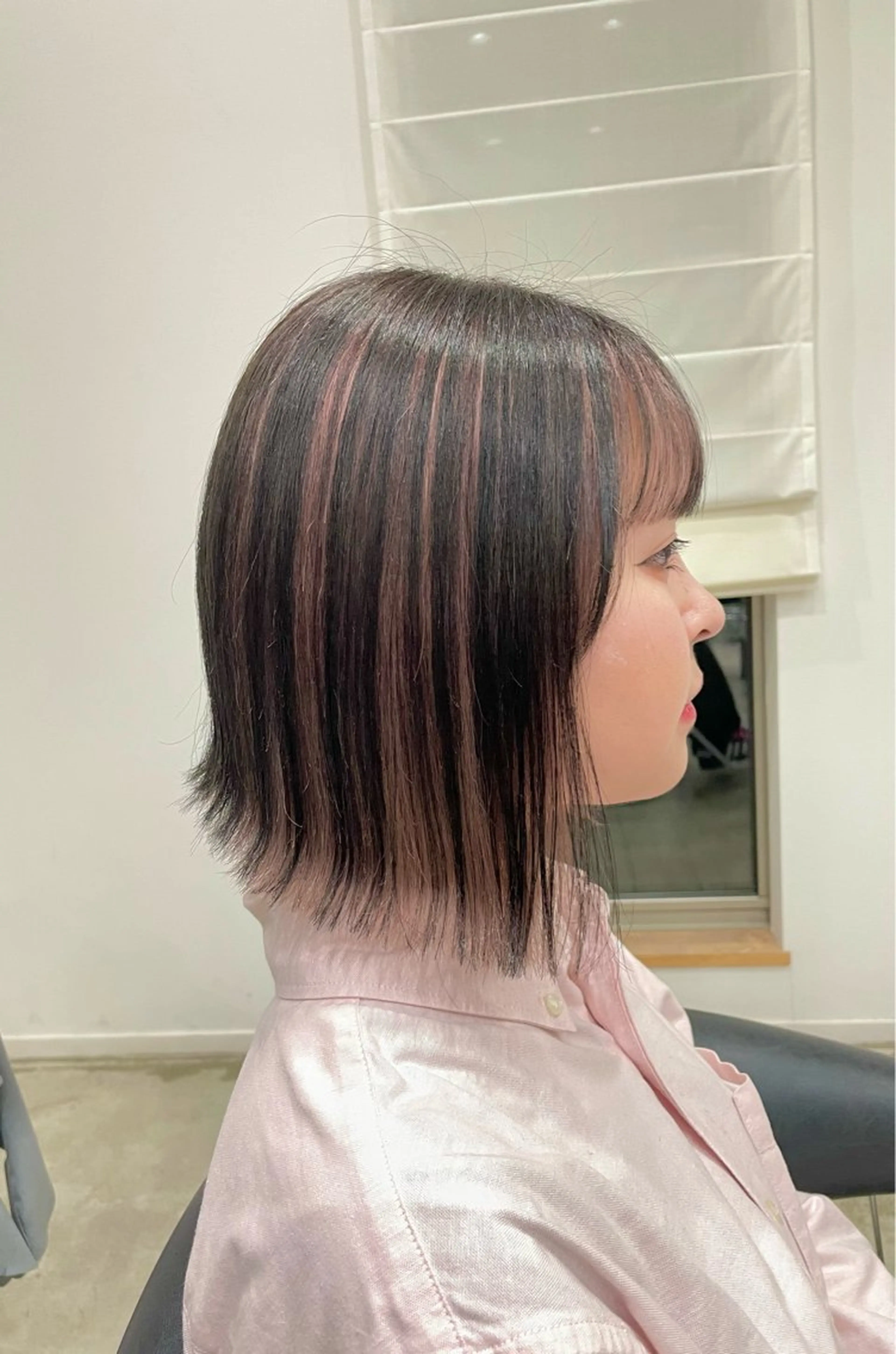 ミディアム カラー ピンクカラー ヘアカラー 芳賀 風斗のヘアスタイル