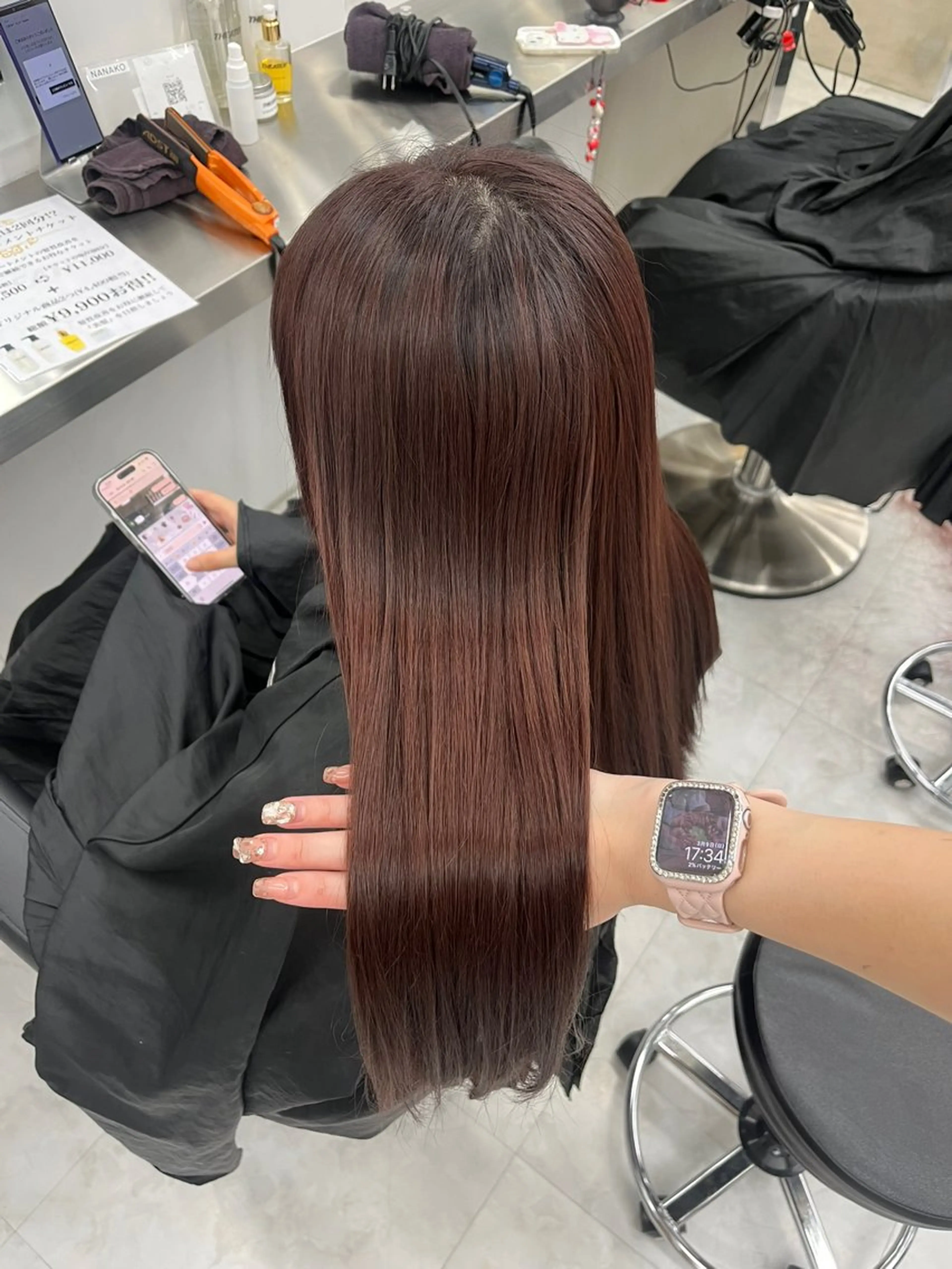 ロング カラー ヘアアレンジ ヘアカラー ヘッドスパ ヘアセット 🫧‪🎀うる艶暖色 🏹Nanako🎀のヘアスタイル