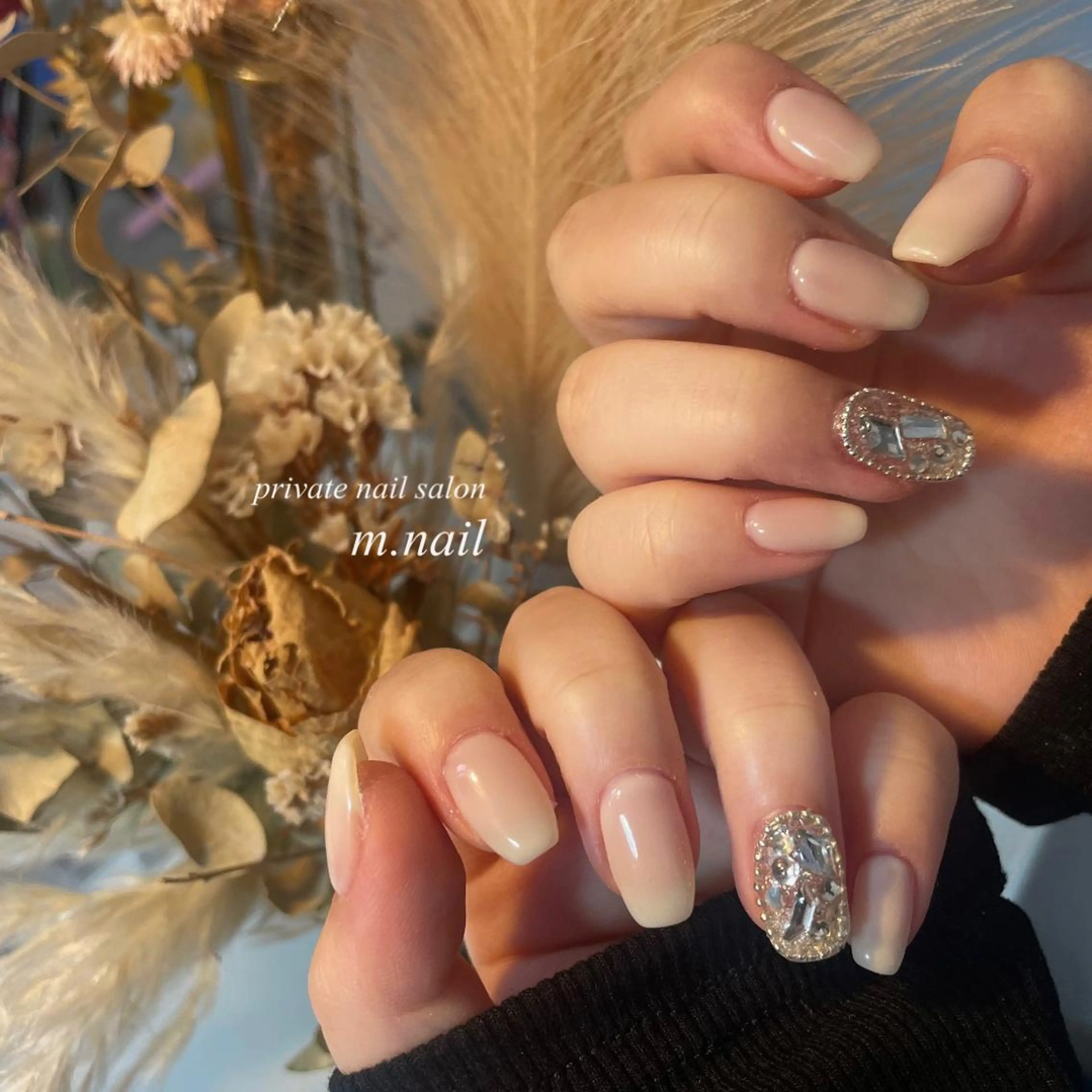 ネイル アートネイル ブルー 韓国ネイル マグネットネイル ニュアンスネイル m.nail salonのネイルデザイン