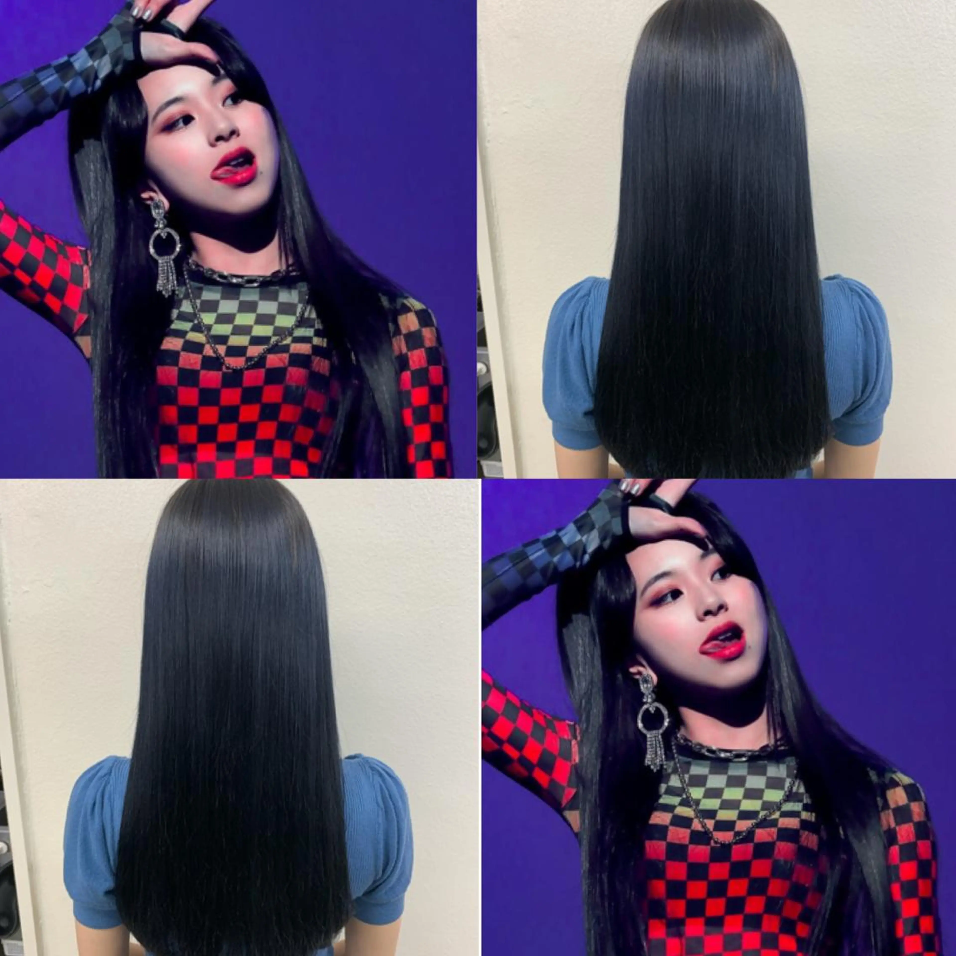 ロング カラー ヘアカラー トリートメント NANAMI🩵 大人可愛い韓国ヘアのヘアスタイル