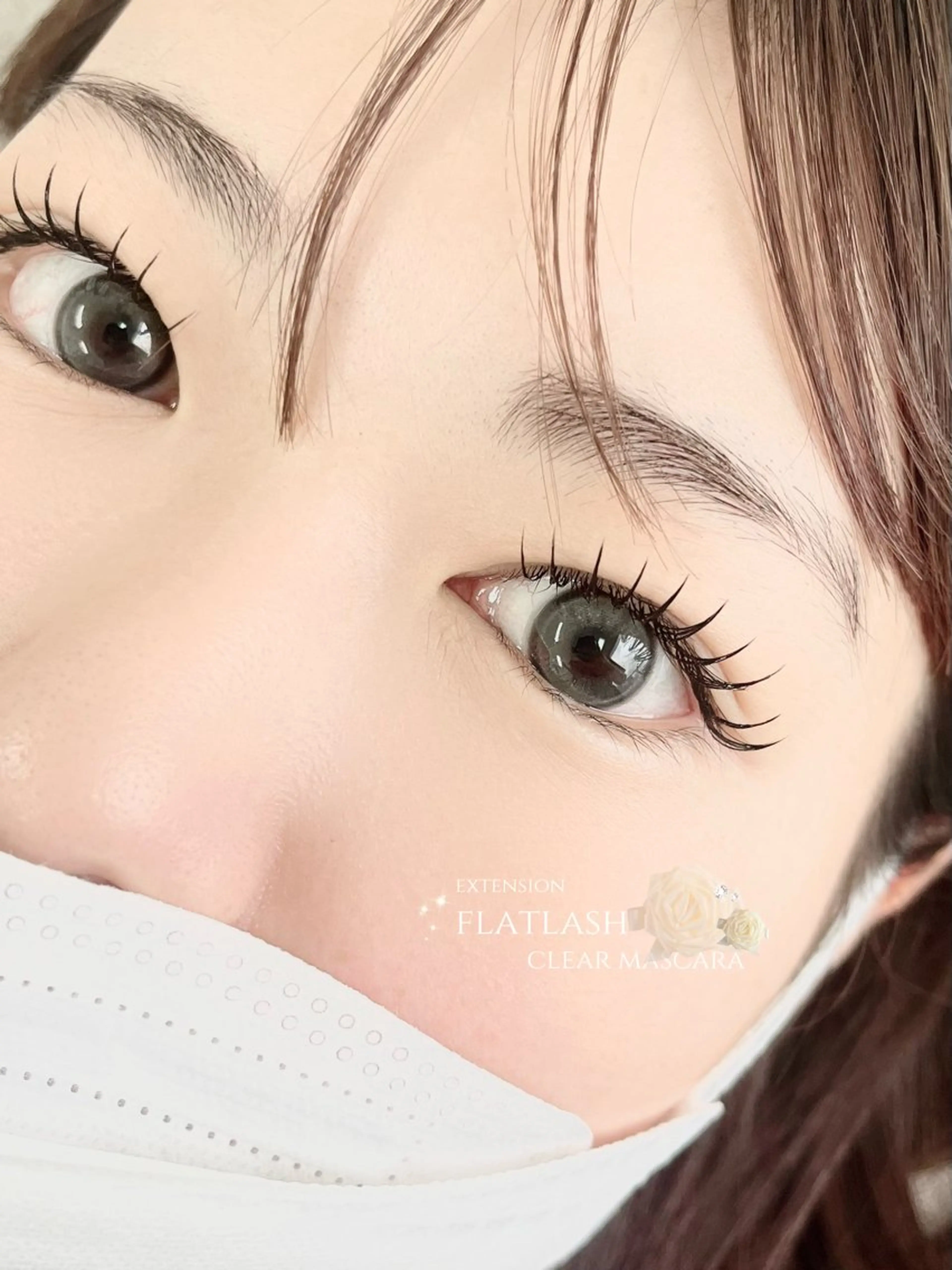 マツエク・マツパ 束感まつ毛 成人式 フラットラッシュ 韓国風マツエク まつげパーマ マツエク 佐藤 実優のマツエク・マツパデザイン