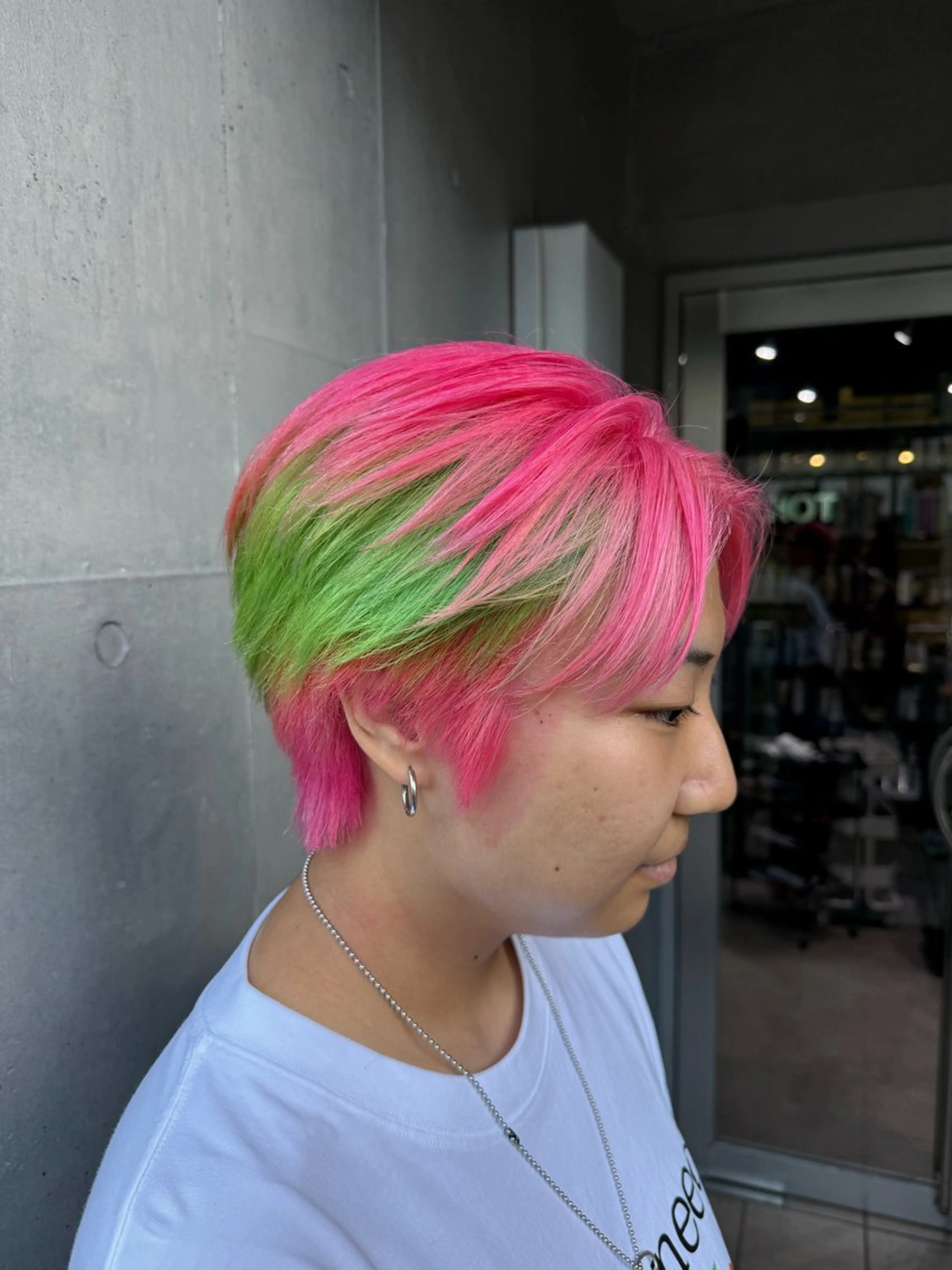 ショート ヘアカラー トリートメント 山影✨バレイヤージュ ハイライト✨メンズ◎のヘアスタイル