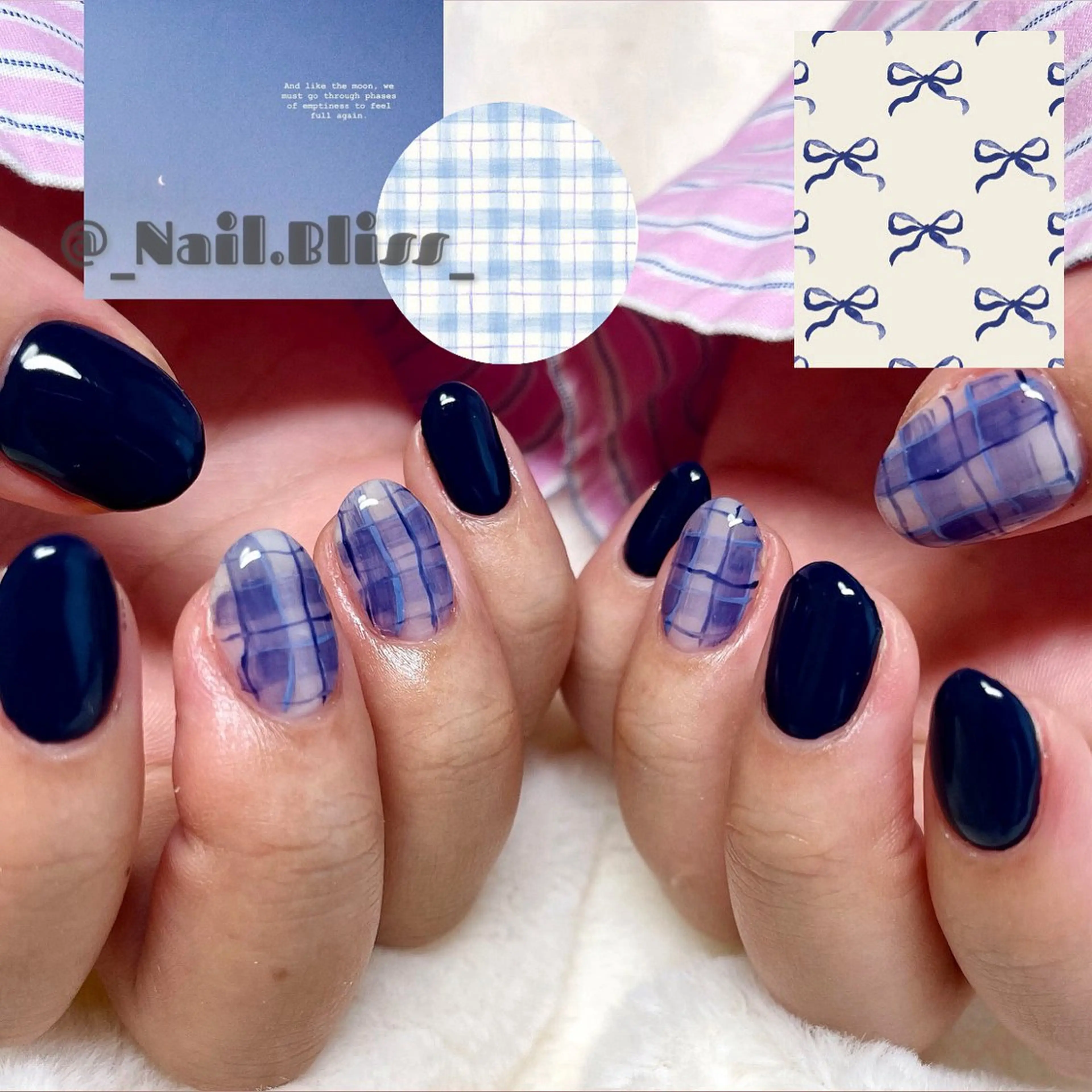 ネイル ネイビー ハンドネイル NAIL BLISSのネイルデザイン