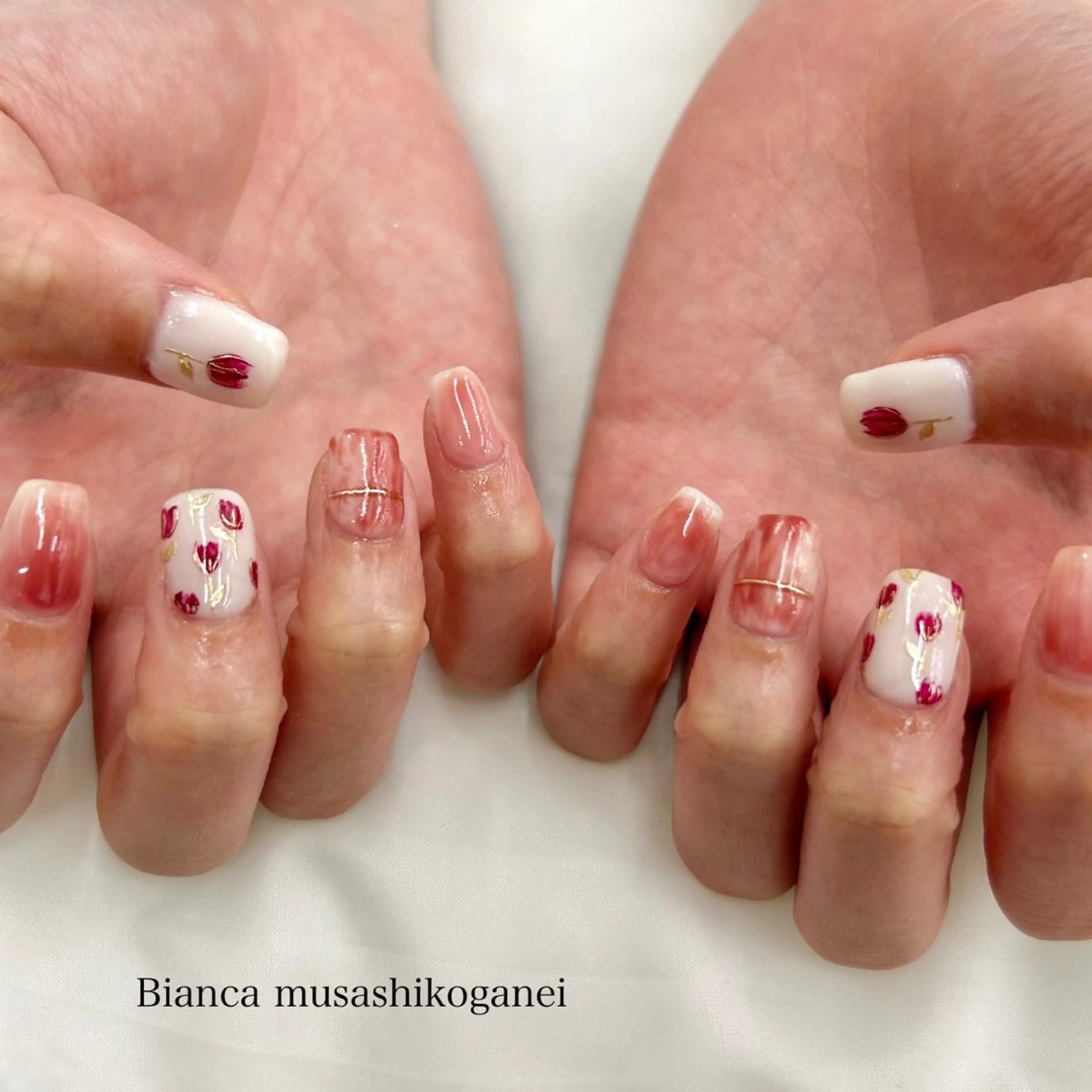 ネイル ハンドネイル Bianca 武蔵小金井　ほしののネイルデザイン