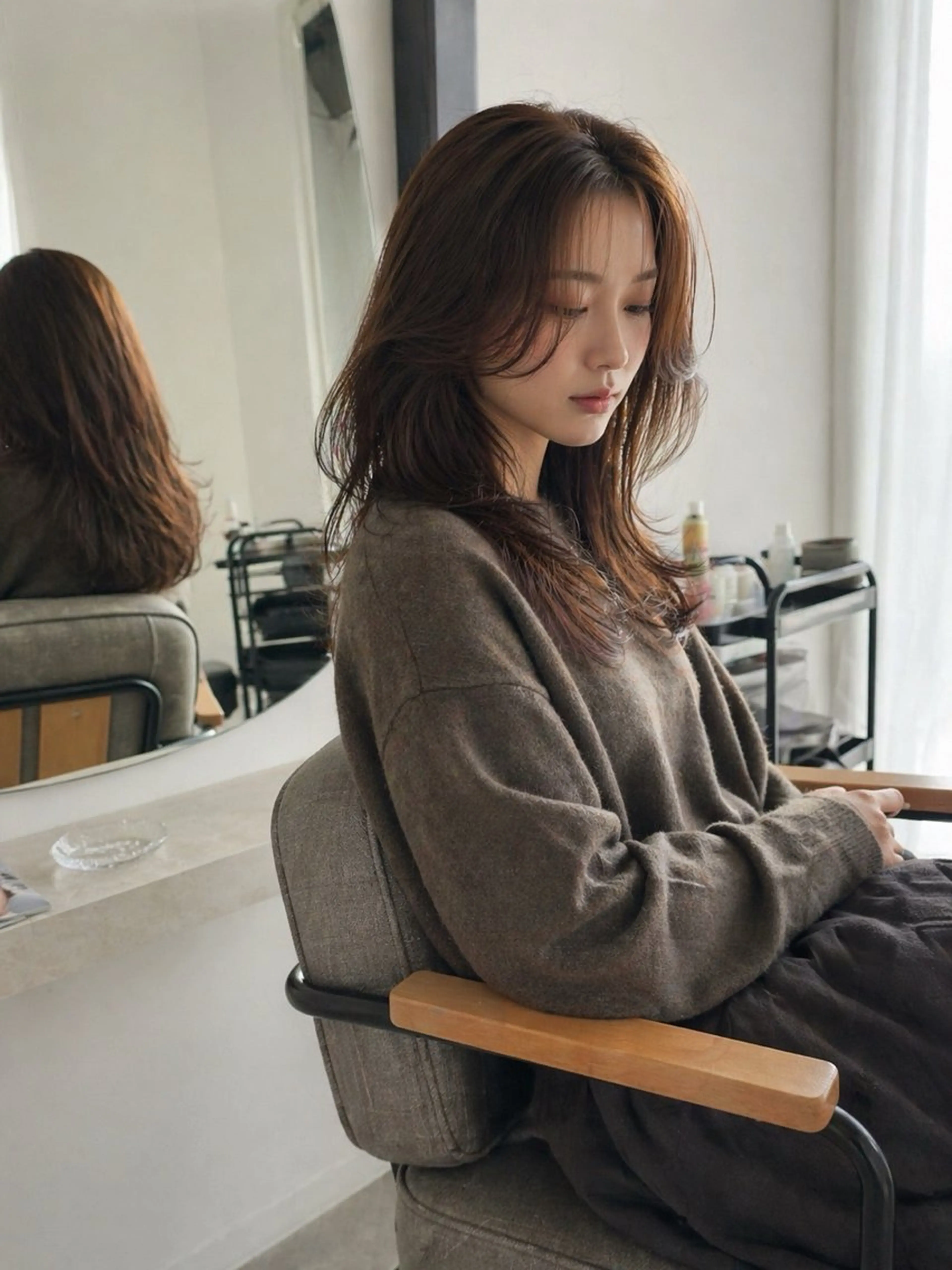 ロング カット ヘアカラー トリートメント むっちー/河原町/ 縮毛矯正/韓国ヘアーのヘアスタイル