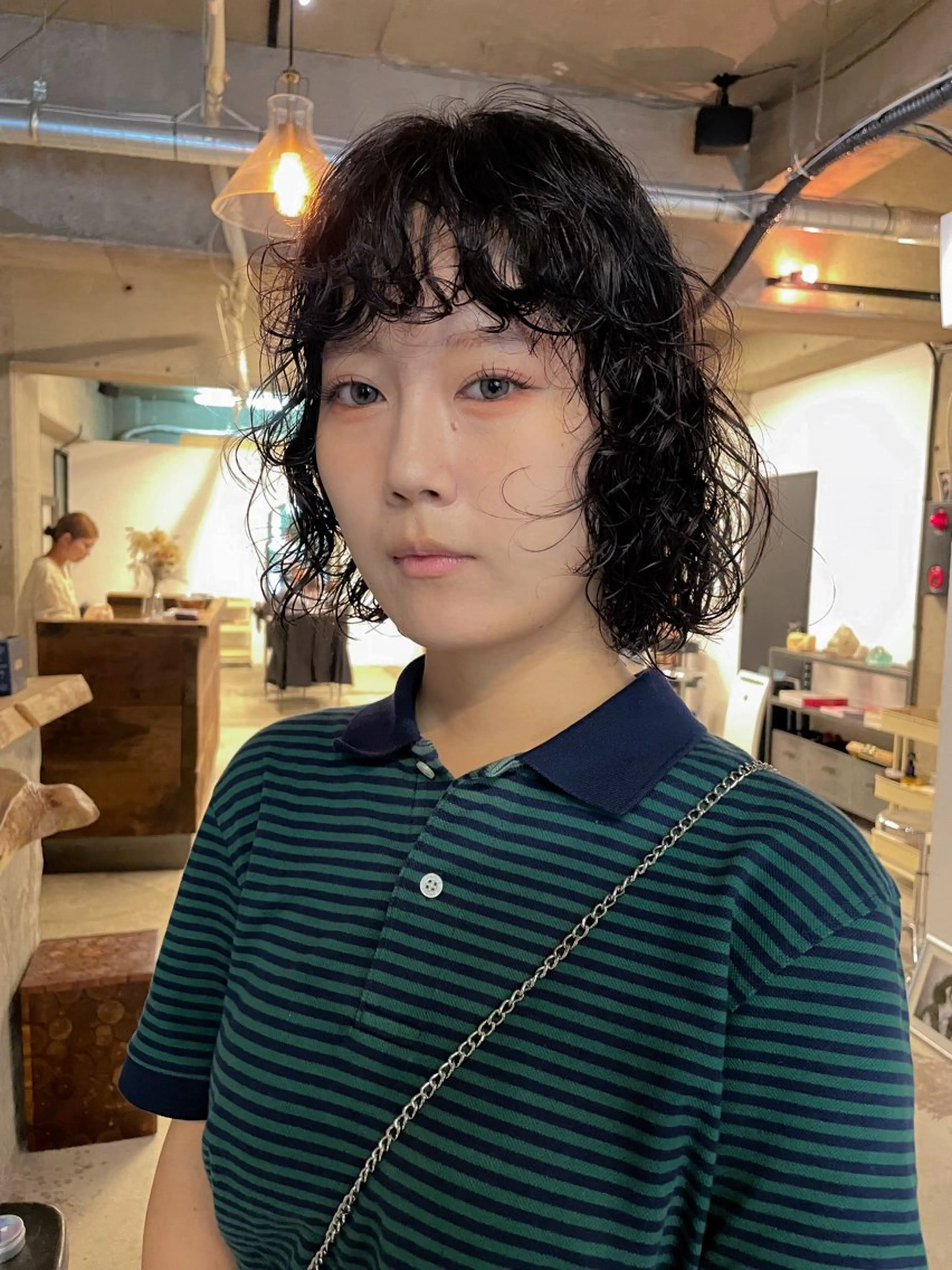 ミディアム パーマ パーマ/レイヤー 岩山丈一郎のヘアスタイル