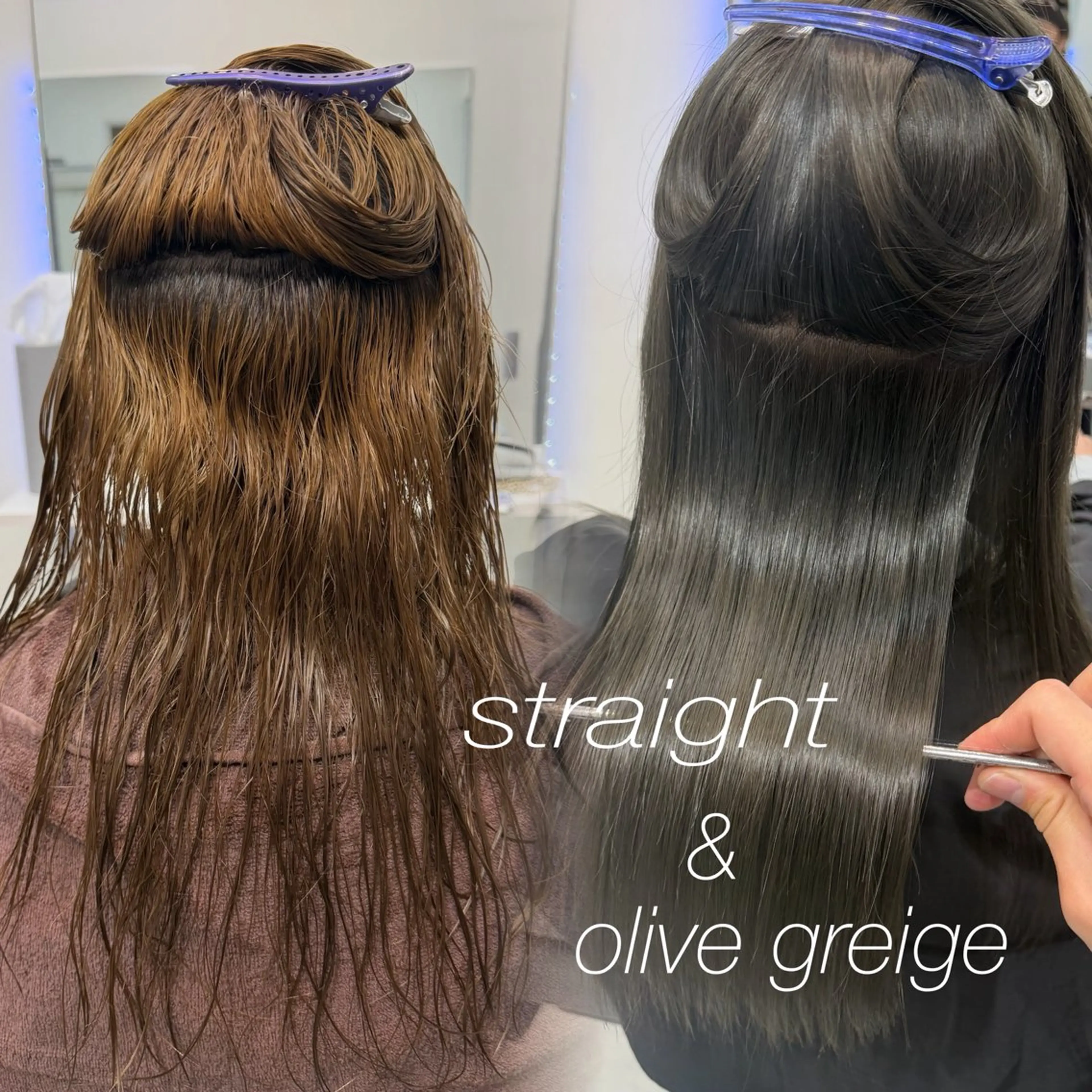 セミロング 縮毛矯正 トリートメント LOMKH所属・シールエクステ/ レイヤーカット/達也のヘアスタイル