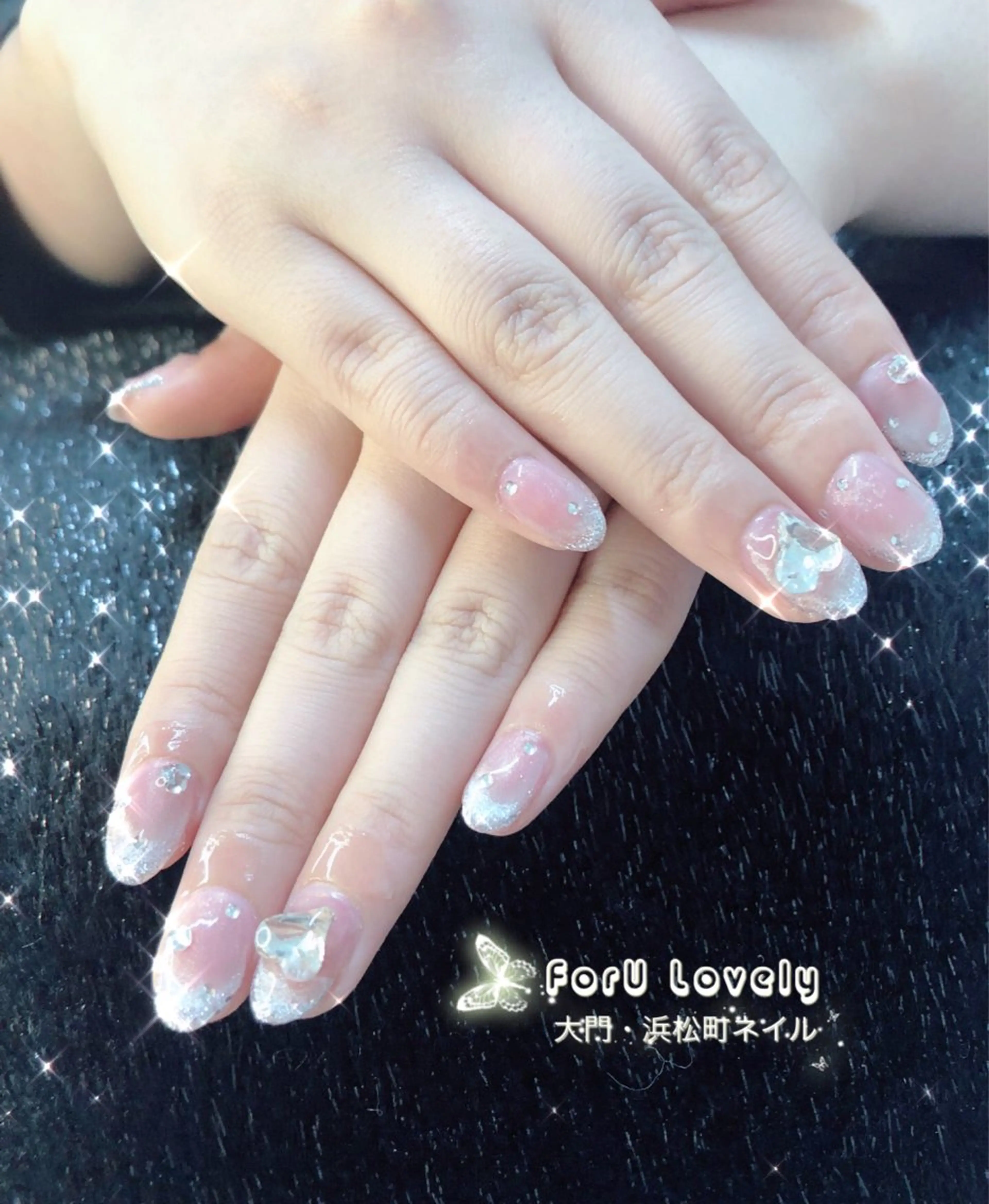 ネイル チークネイル フットネイル ジェルネイル ハート 持ち込み 大門浜松町 ネイルのネイルデザイン