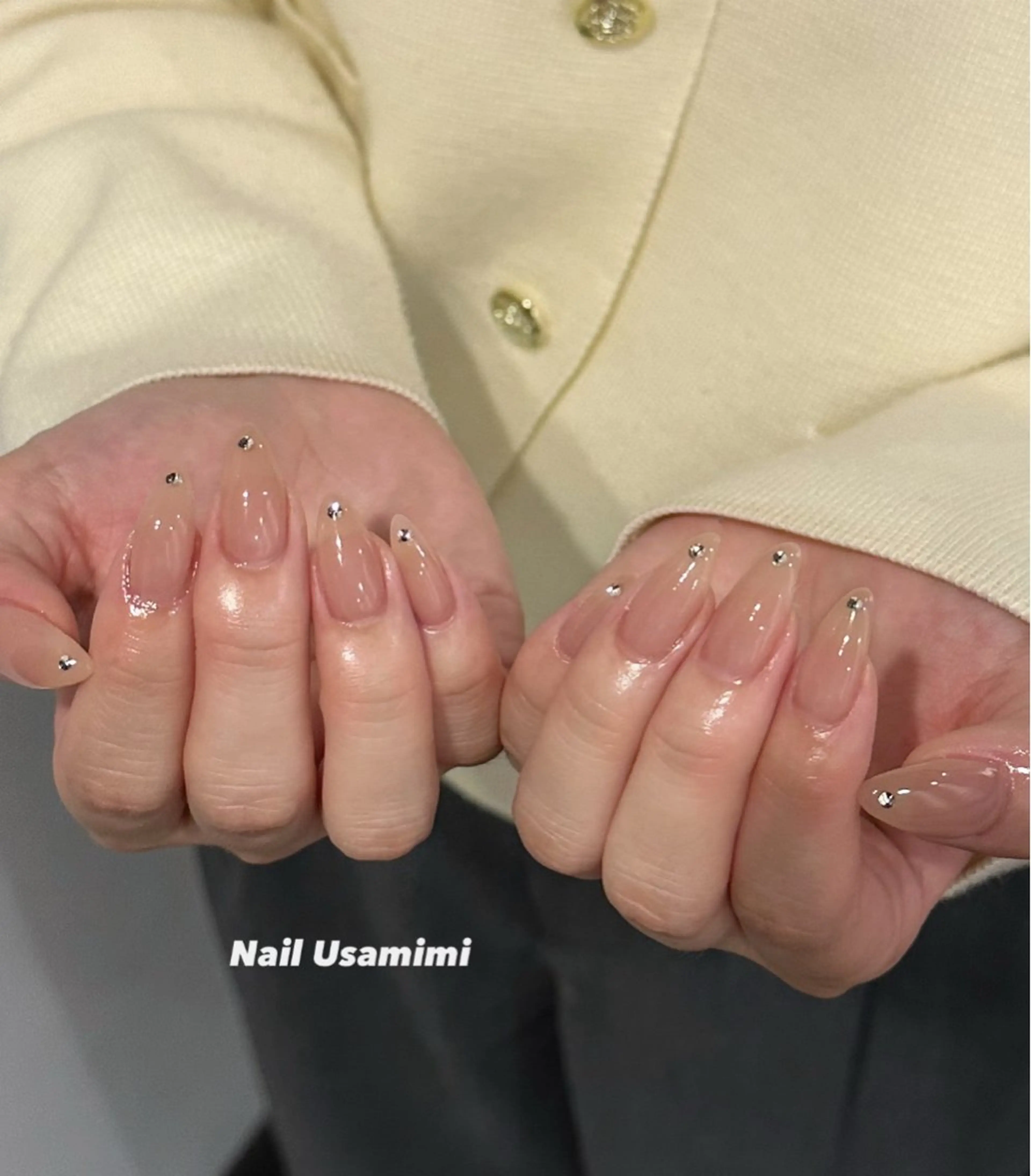 ネイル ワンカラーネイル シンプルネイル ワンホンネイル ハンドネイル 本町NailUsaM imi MOMOKAのネイルデザイン