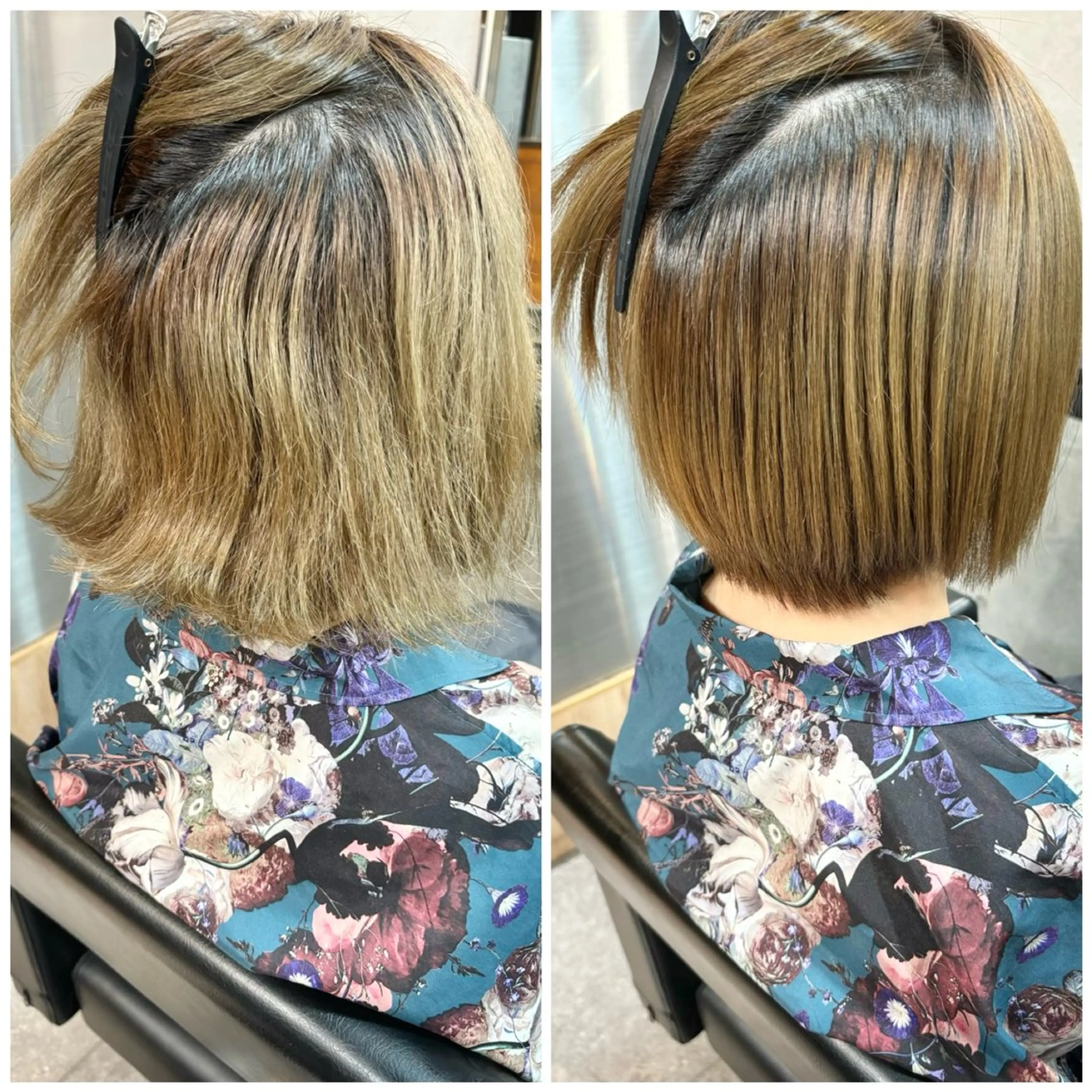 ショート パーマ くせ毛 酸性ストレート ストレートパーマ カット 縮毛矯正 トリートメント ショートボブ髪質改善 縮毛矯正のプロ山道潤のヘアスタイル