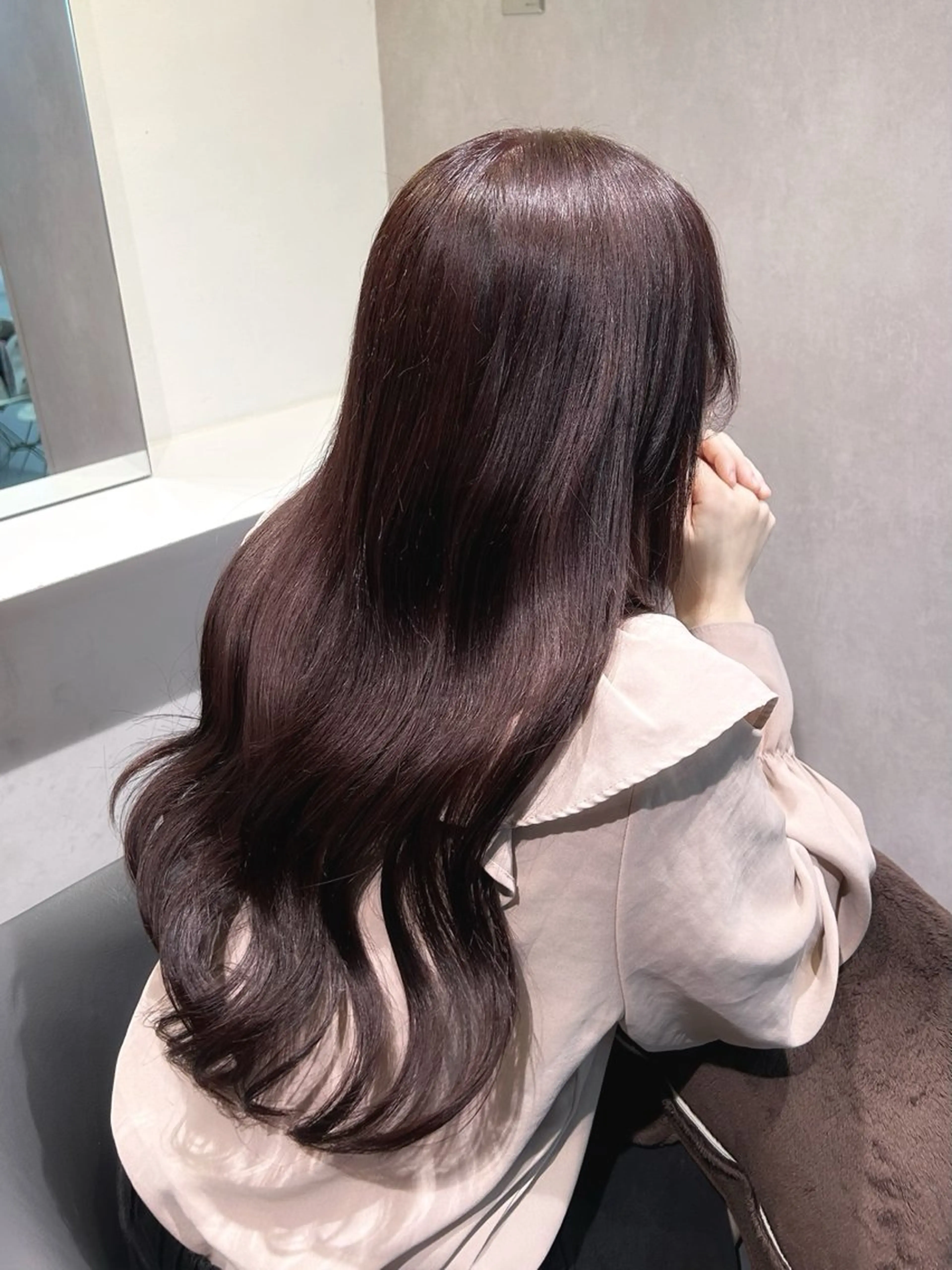 ロング カラー ブリーチ ブラウンカラー ブリーチなしカラー ピンクカラー ピンクブラウン ヘアカラー hair salon suiw所属・suiw ♡AYA♡のヘアスタイル