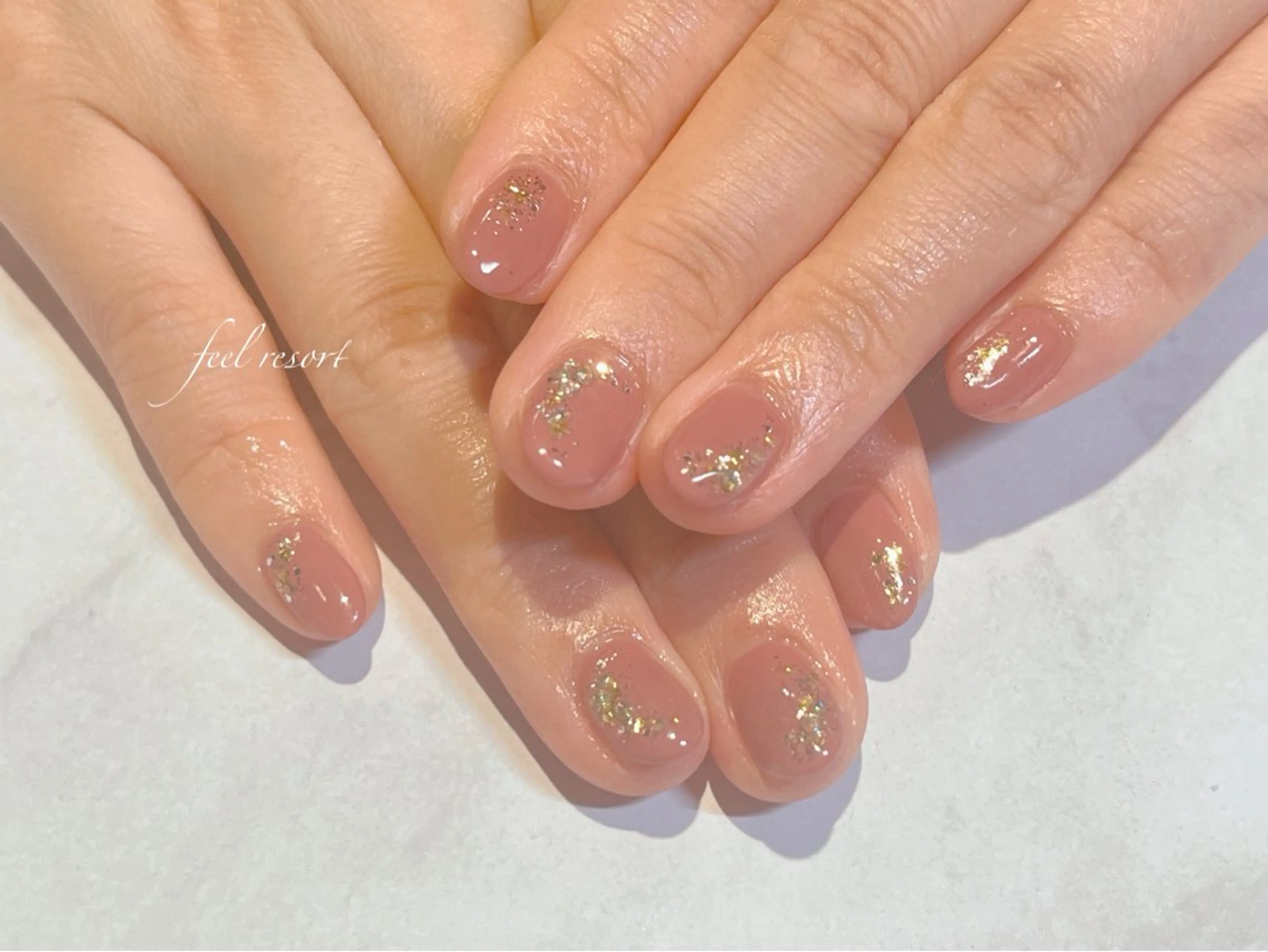 ネイル 長さ出し フットネイル フレンチネイル ジェルネイル ガラスフレンチ Lien（リアン） 銀座駅6分のネイルデザイン