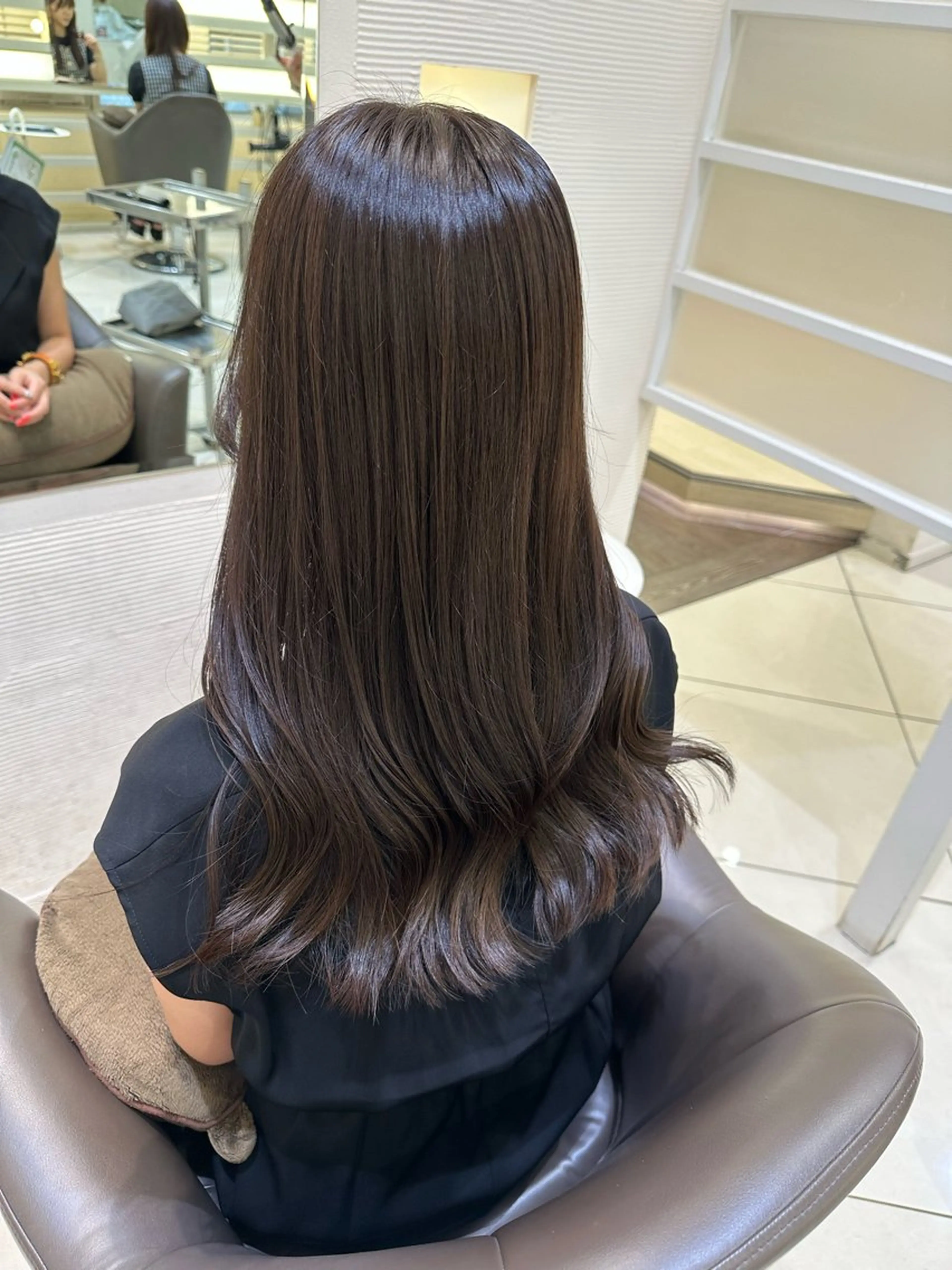 ロング カラー ヘアアレンジ タイトボブ個性派カラ ーAKANEのヘアスタイル