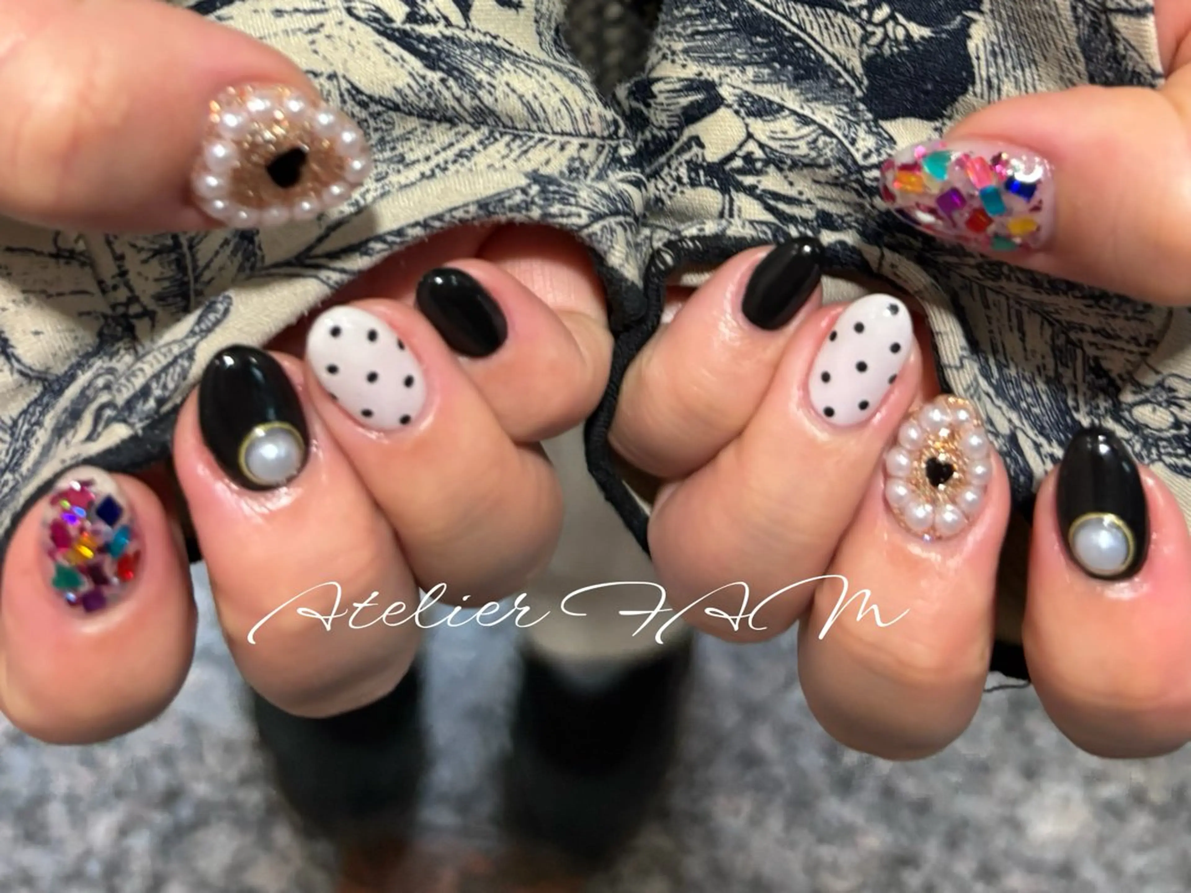 ショート ハンドネイル nail&eyelashsalon atelier fam上本町店所属・アトリエ FAMのネイルデザイン