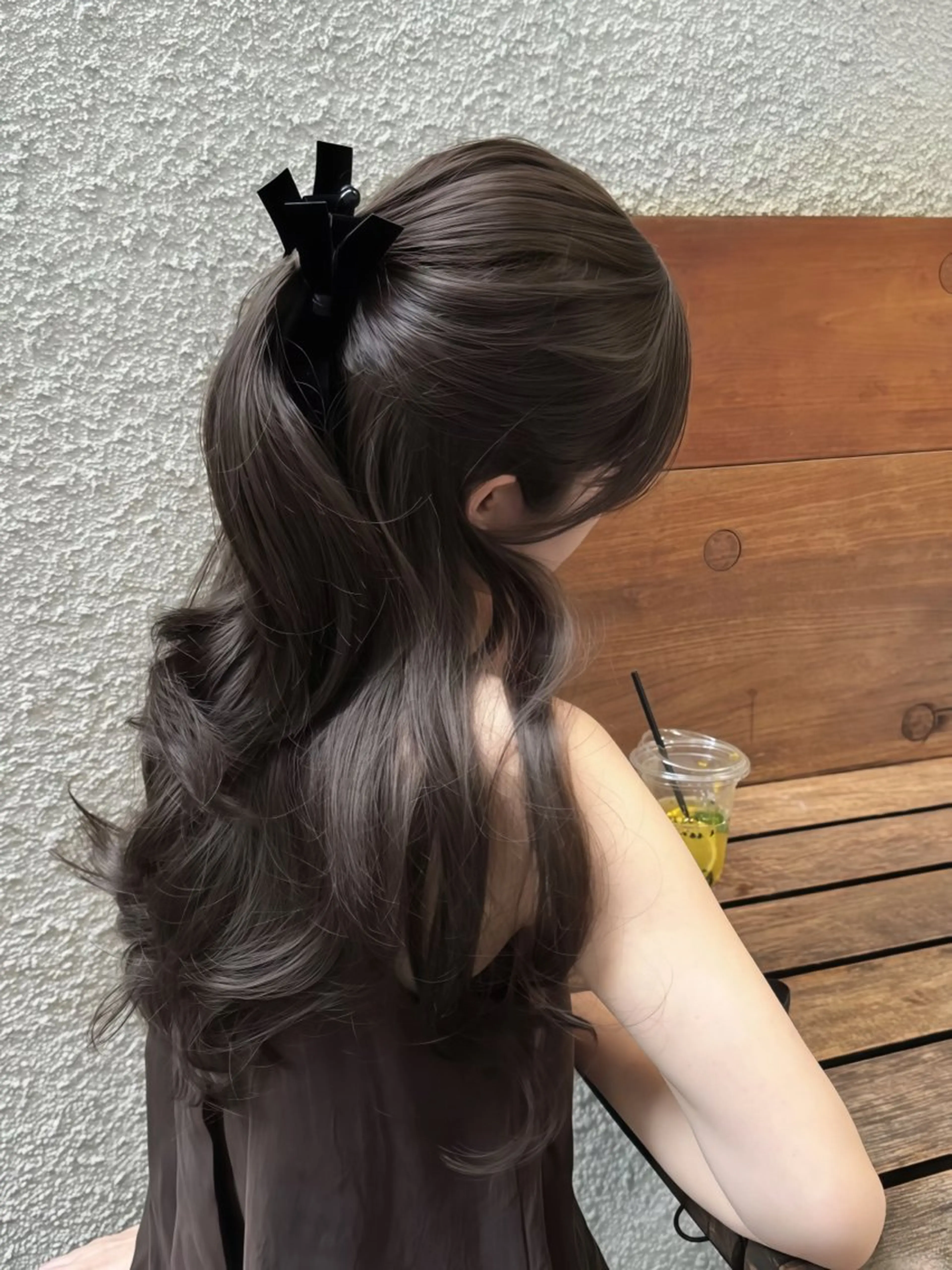 ロング カラー カット ヘアカラー トリートメント ヘッドスパ ヘアセット 𓏸レイヤー髪質改善 透けカラーカノン🫧のヘアスタイル