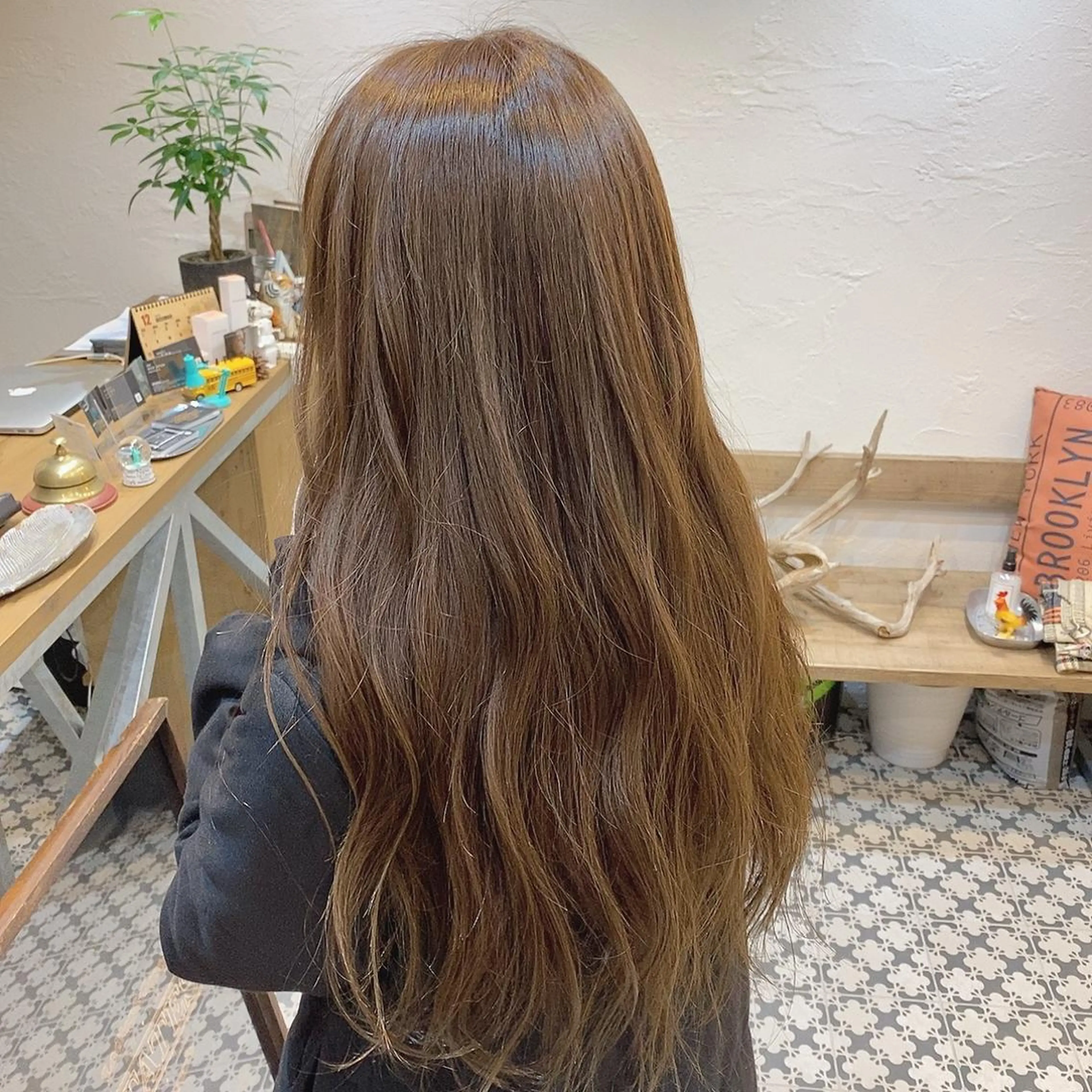 ロング カラー ベージュカラー ブリーチ ブリーチなしカラー ボブ 韓国ヘア☁️ mitsukiのヘアスタイル