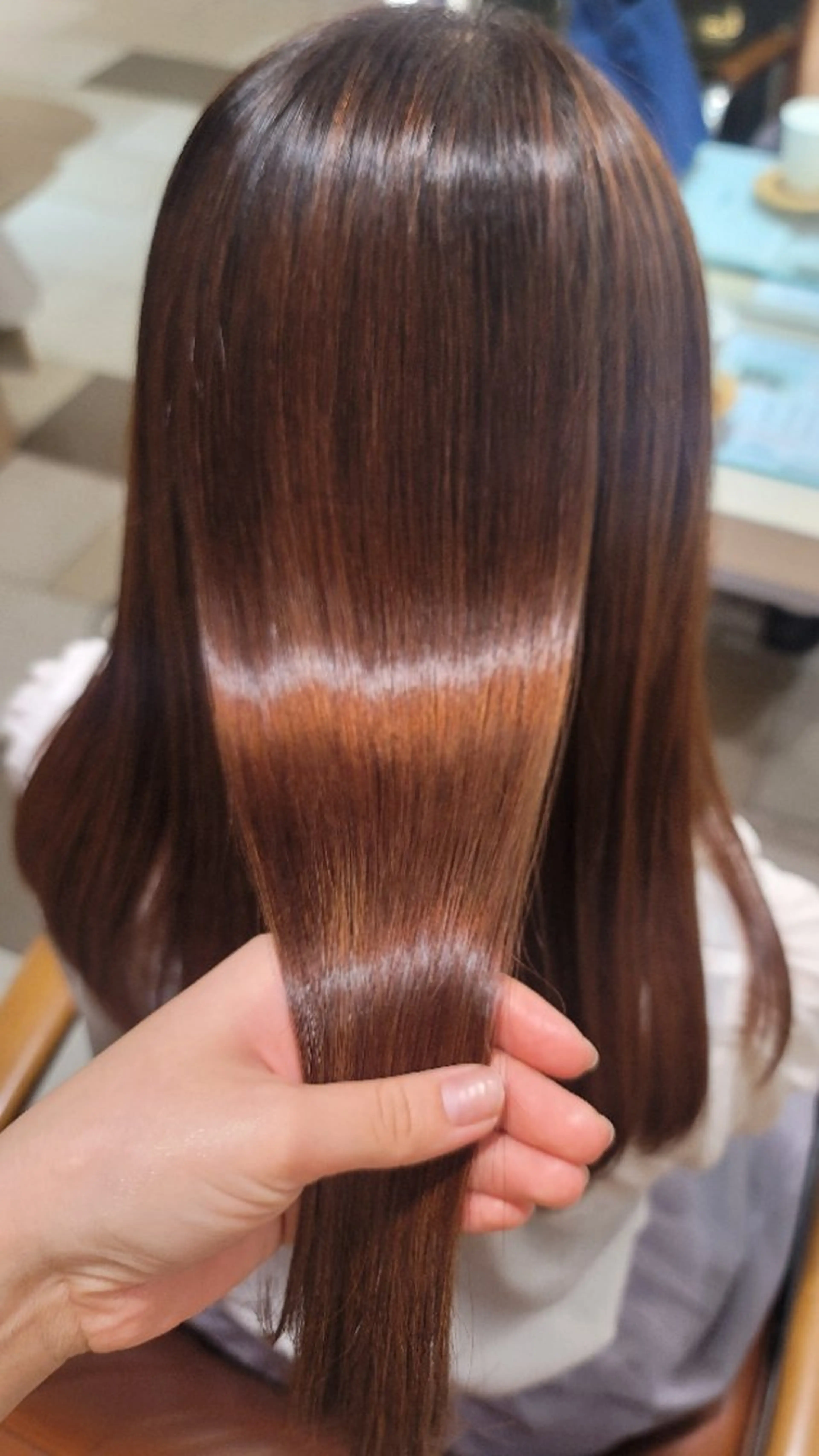 ロング カットモデル/ セット/宮里心香のヘアスタイル