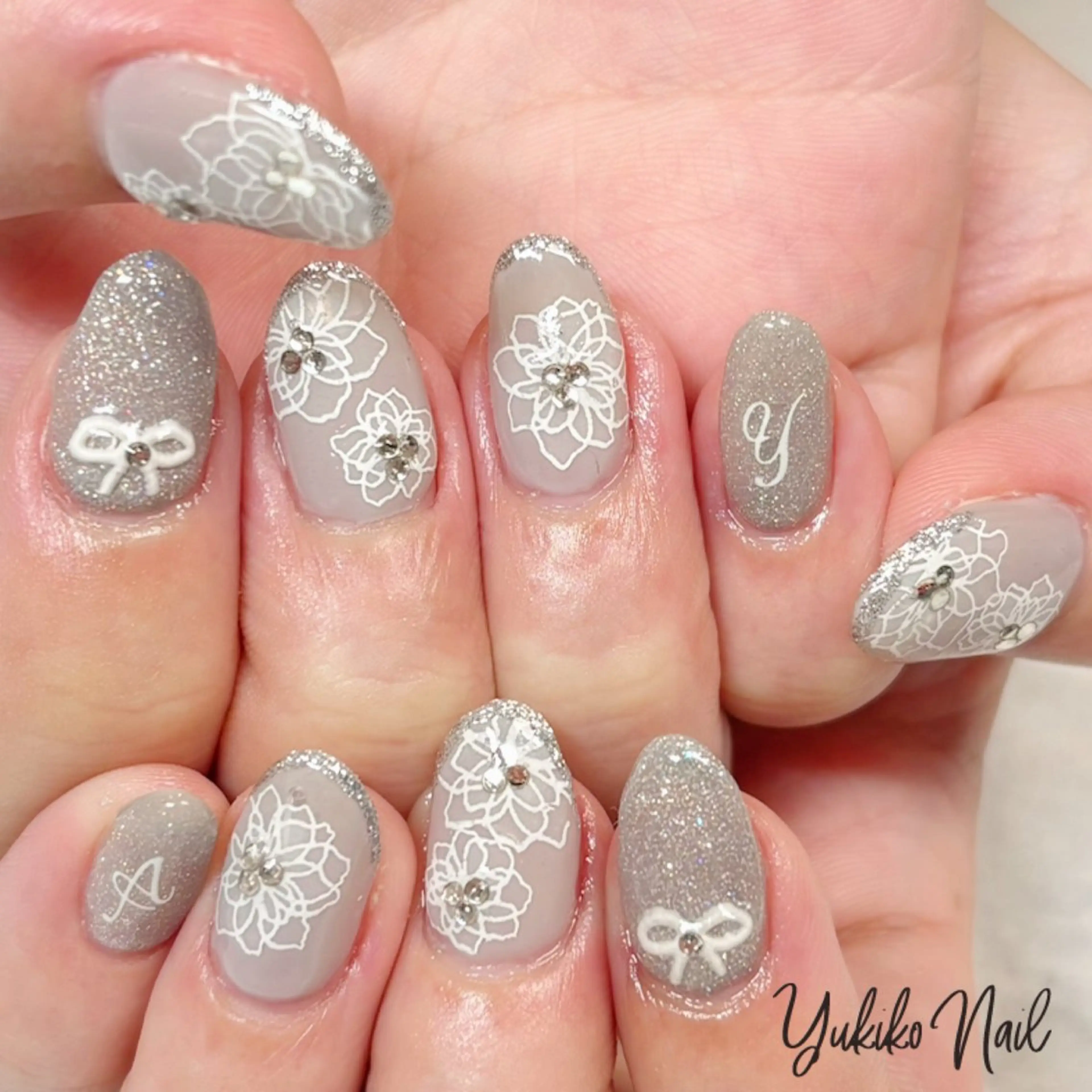 ネイル フラワーネイル 春ネイル ハンドネイル ユキコ ネイルのネイルデザイン