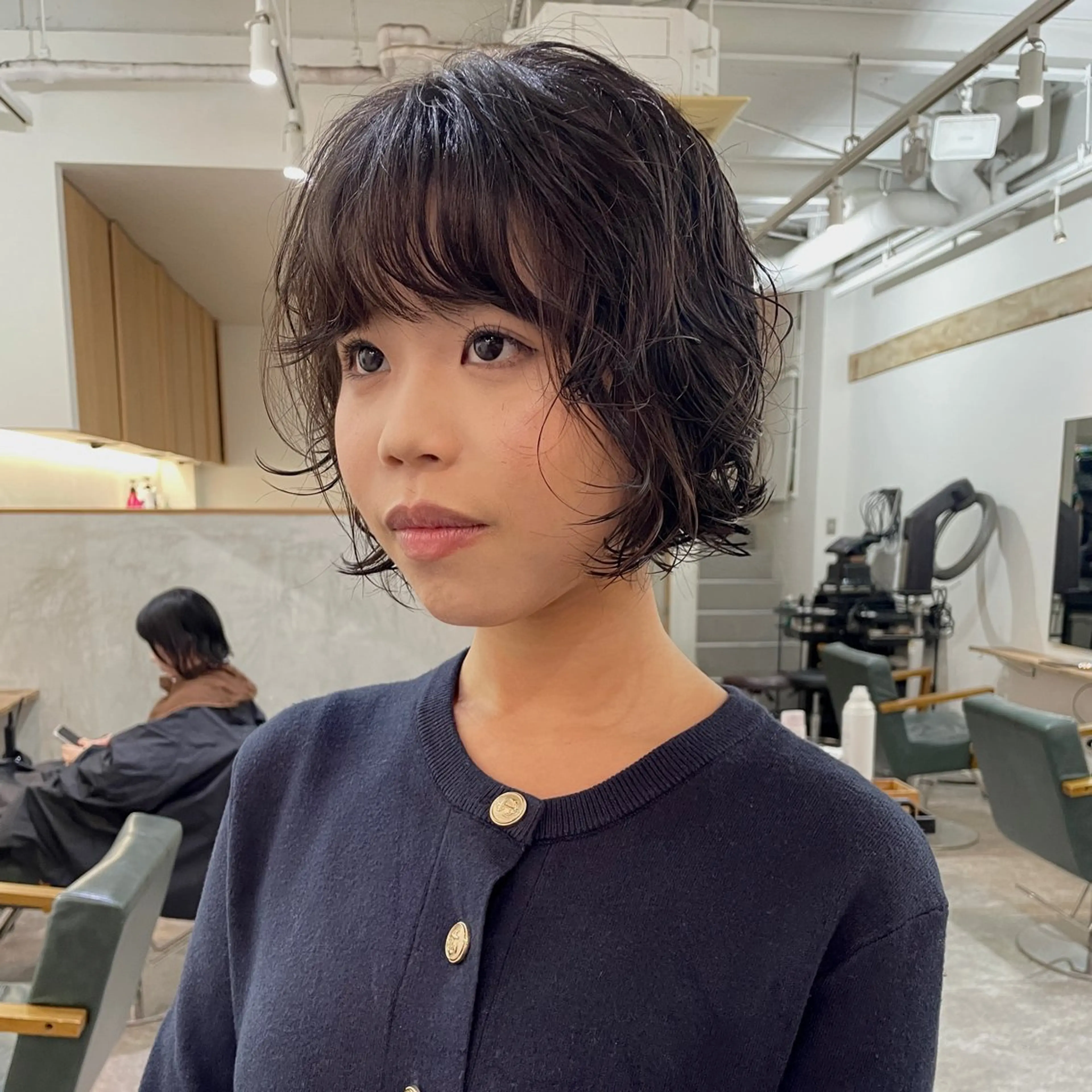 ショート パーマ 顔周りカット レイヤーカット カット パーマ トリートメント 野村矩樂/パーマ /縮毛矯正のヘアスタイル