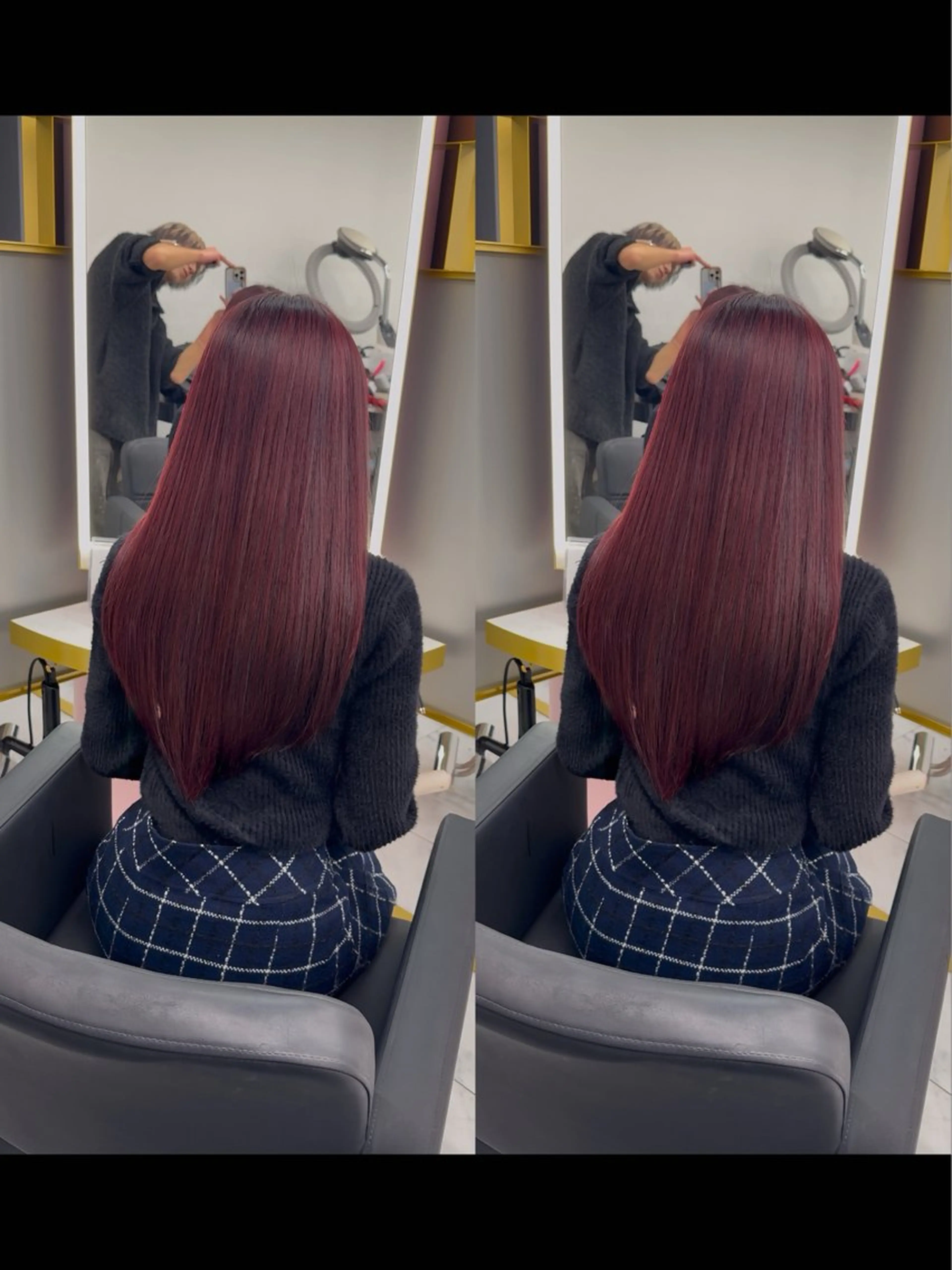 ロング カラー ブリーチ ブリーチなしカラー ヘアカラー トリートメント 🍒暖色🍒ブリーチ なしカラー/たくみ。のヘアスタイル